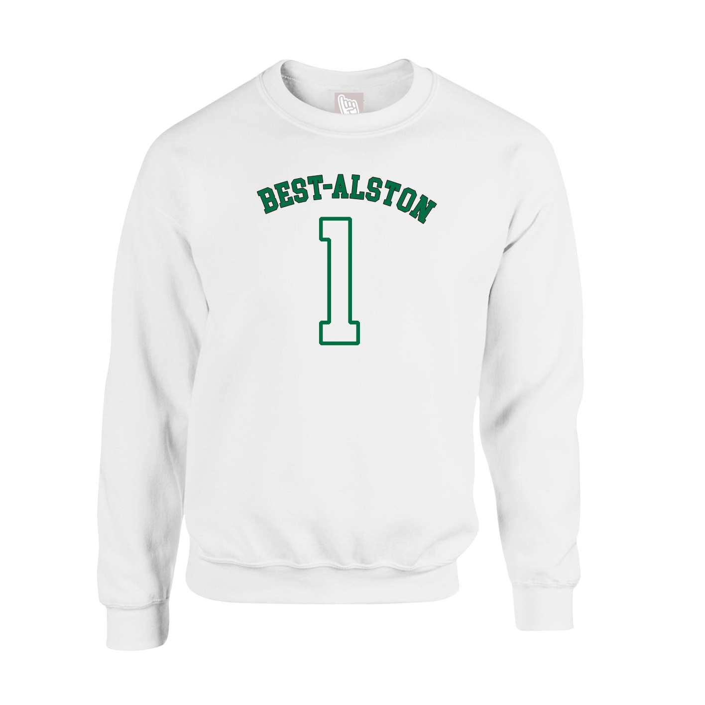 Fleece Crew — Shirsey Arch in White