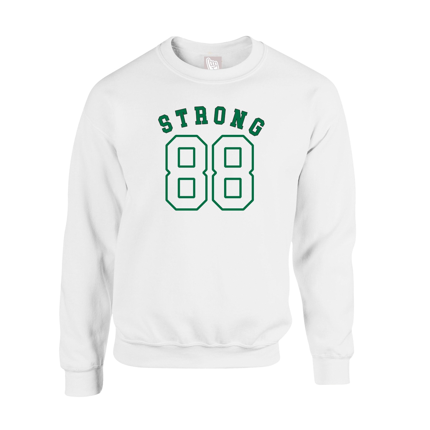 Fleece Crew — Shirsey Arch in White
