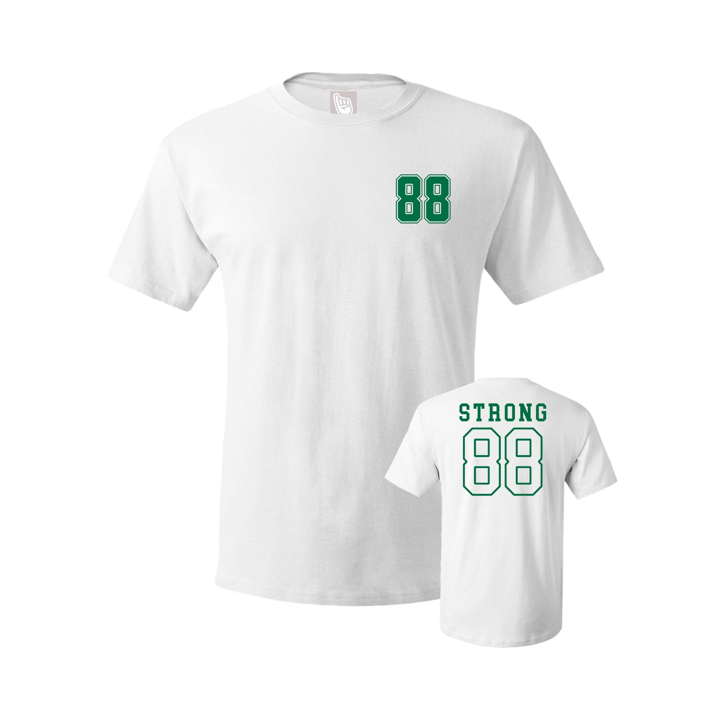 Youth Tee — Chest Back in White