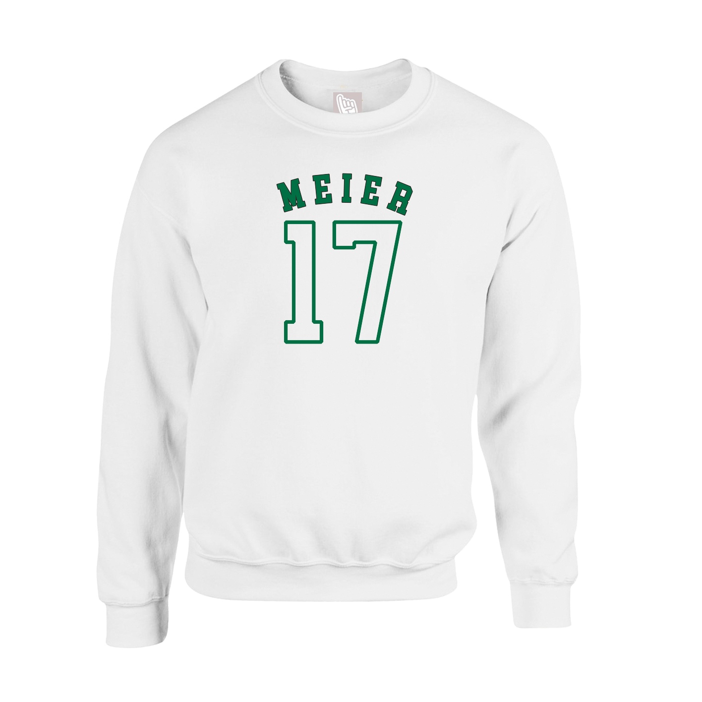 Fleece Crew — Shirsey Arch in White