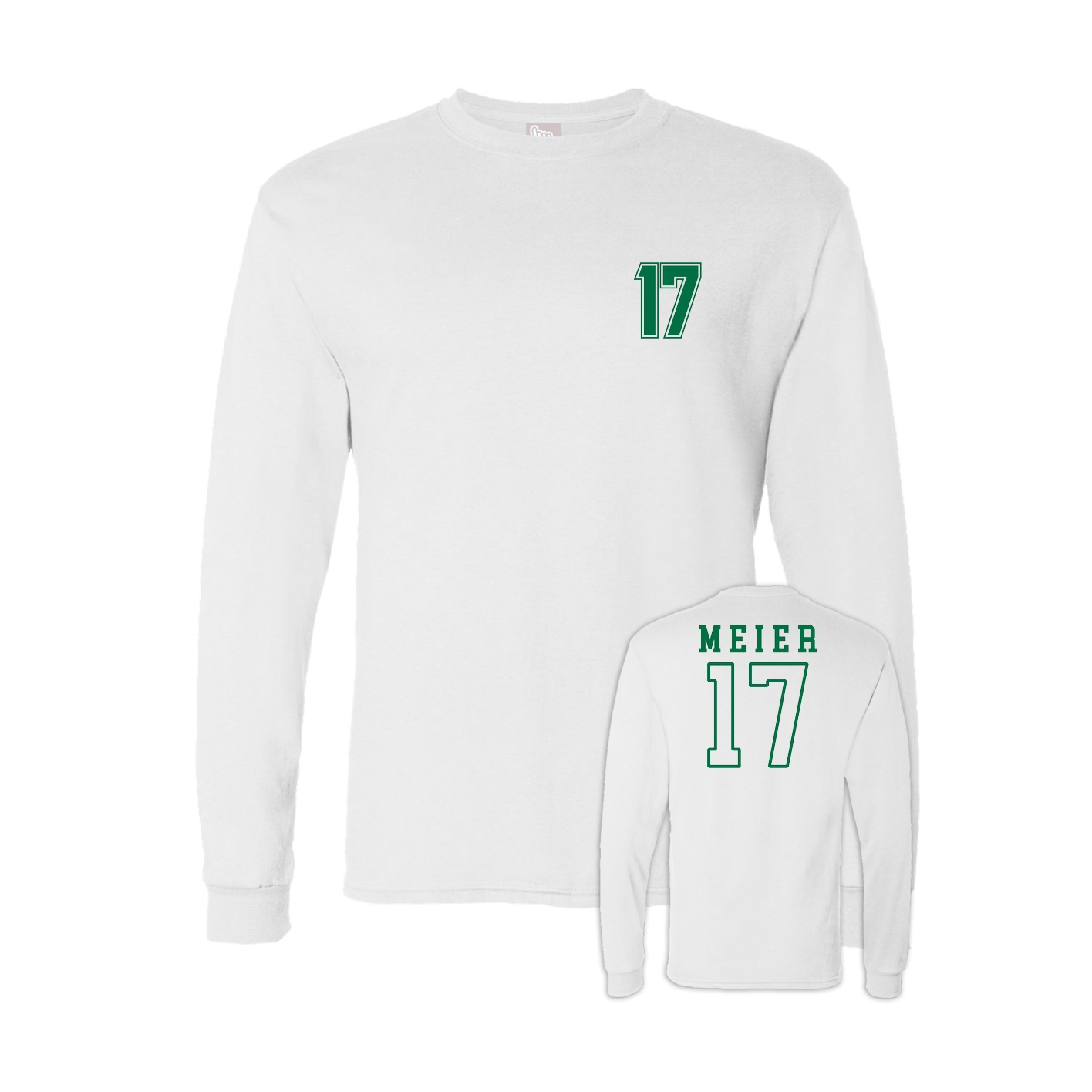 Long Sleeve Tee — Chest Back in White