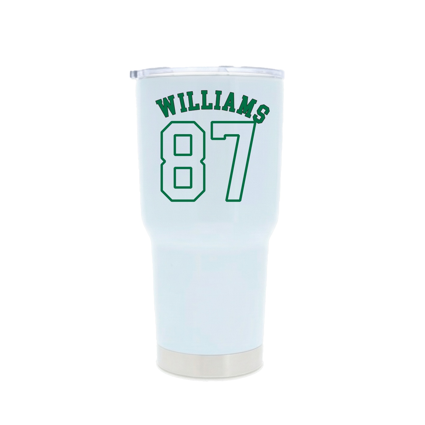 30oz Stainless Steel Tumbler — Shirsey Arch in White
