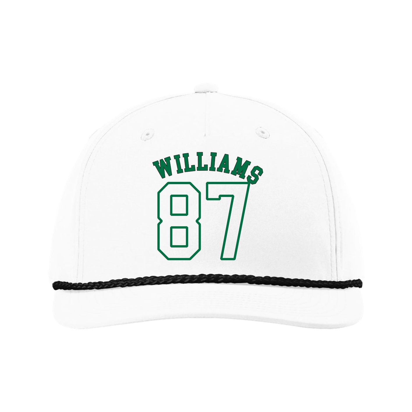 Five-Panel Classic Rope Cap — Shirsey Arch in White