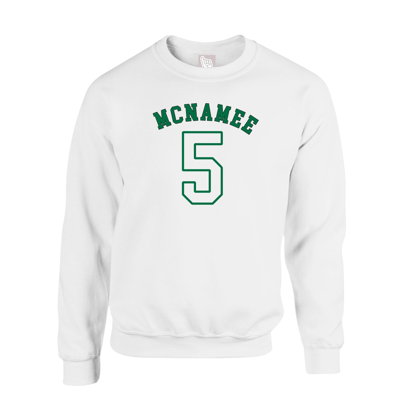 Fleece Crew — Shirsey Arch in White