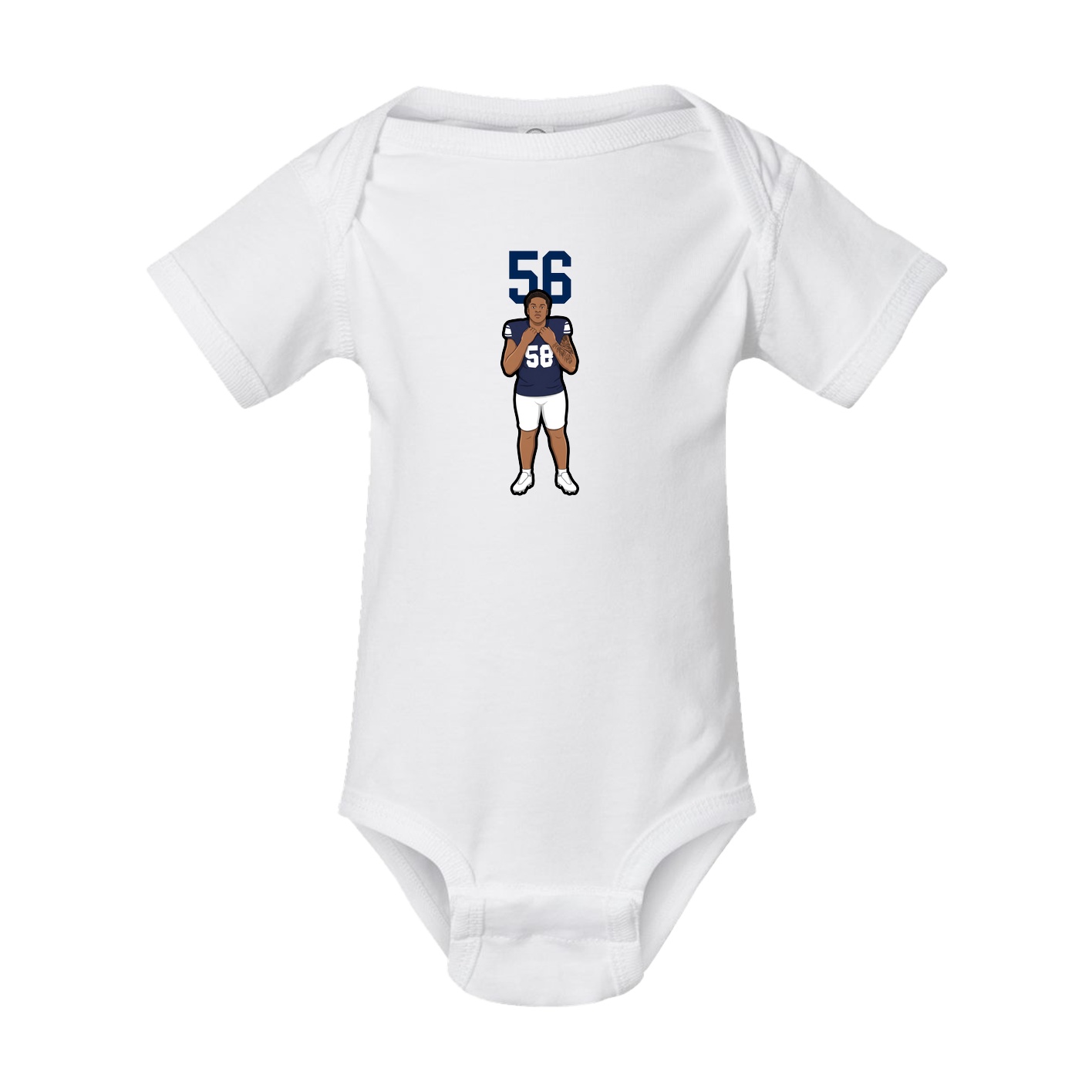 Baby Onesie — Number Top in White
