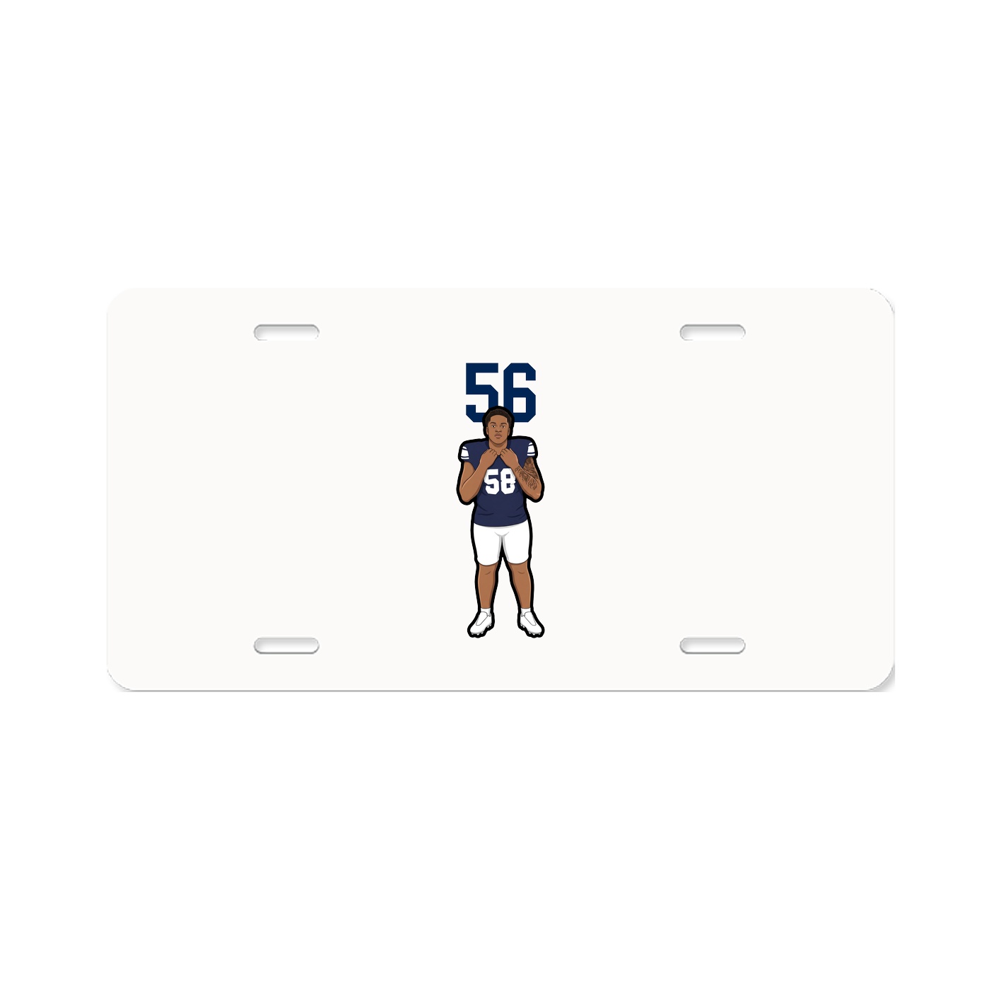 License Plate — Number Top in Classic