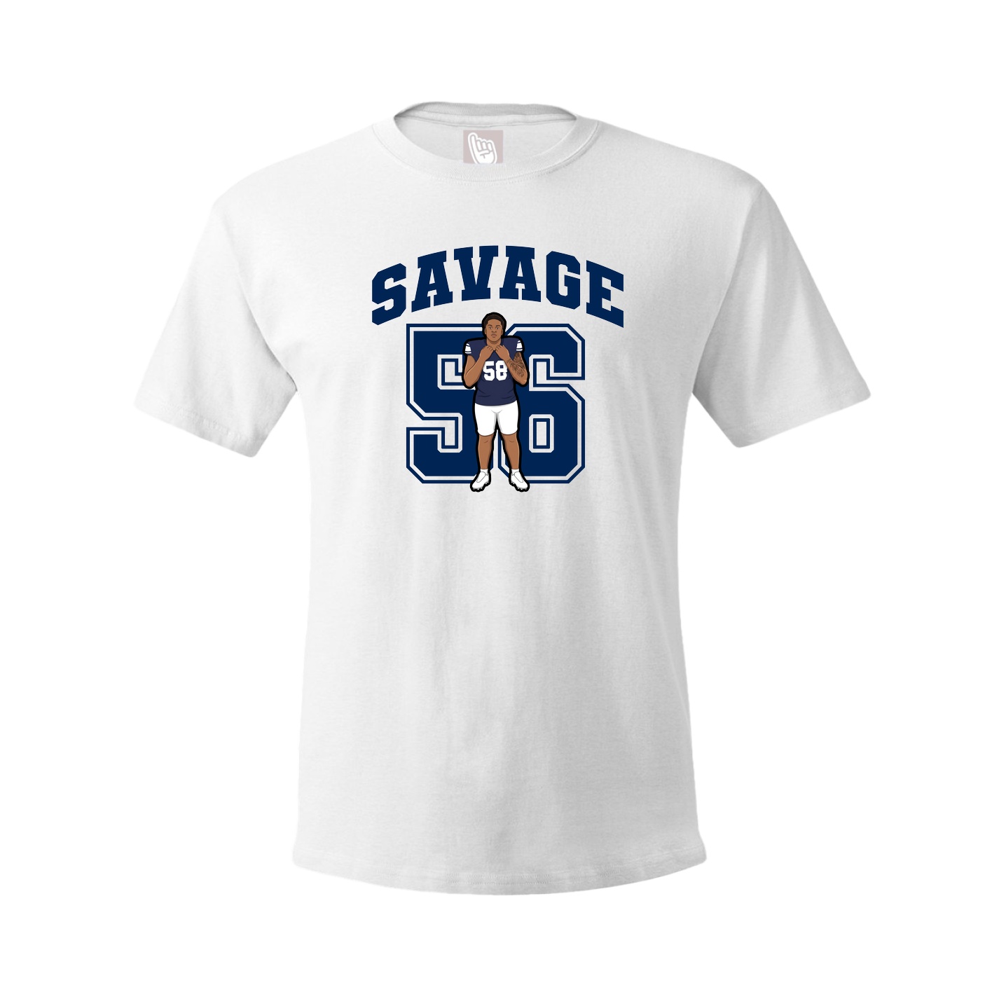 Youth Tee — Number in White