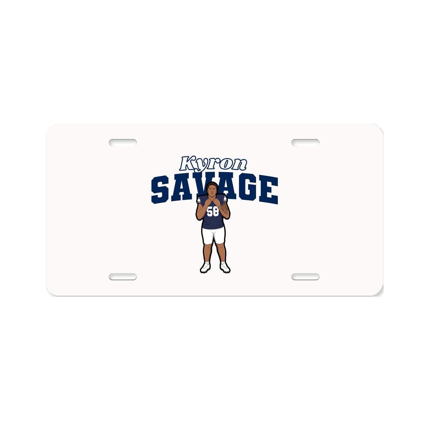 License Plate — Name Arch in Classic