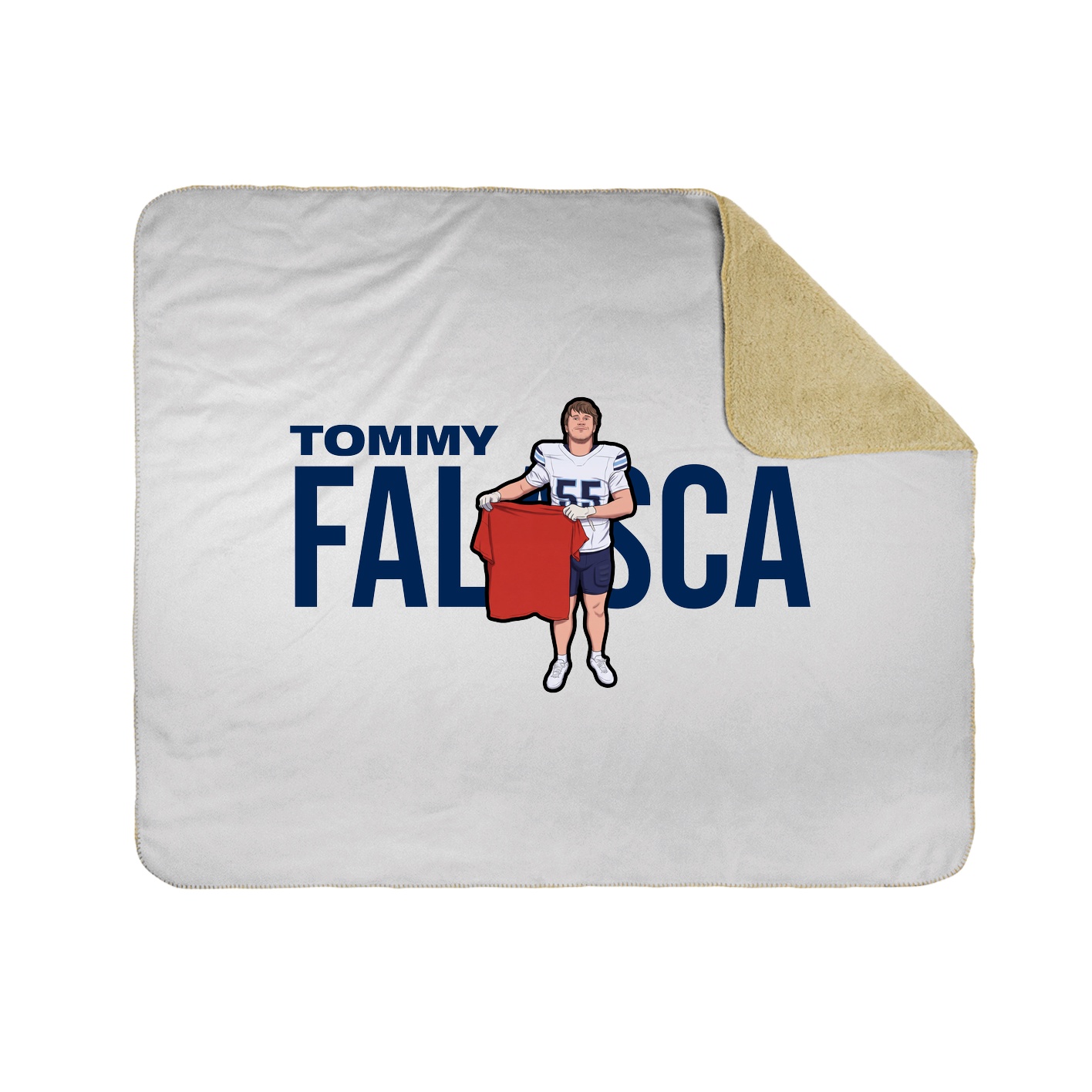 Throw Blanket — Player Name in White