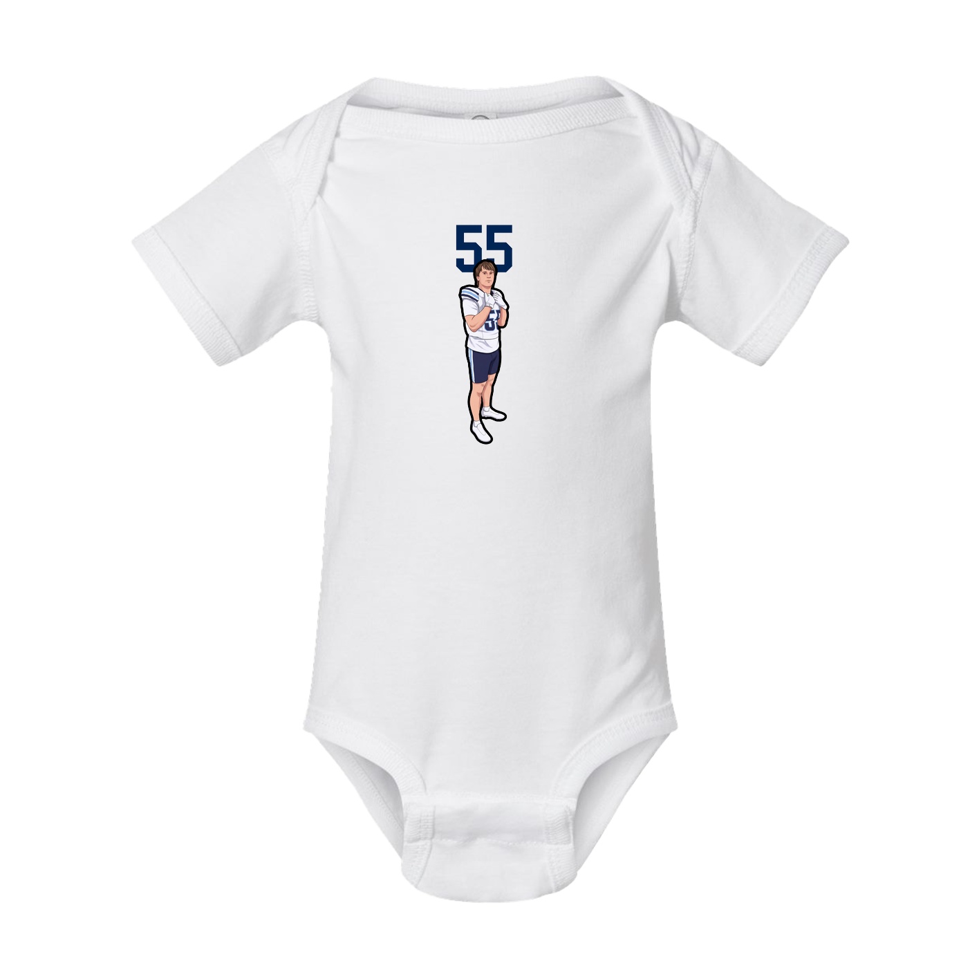 Baby Onesie — Number Top in White