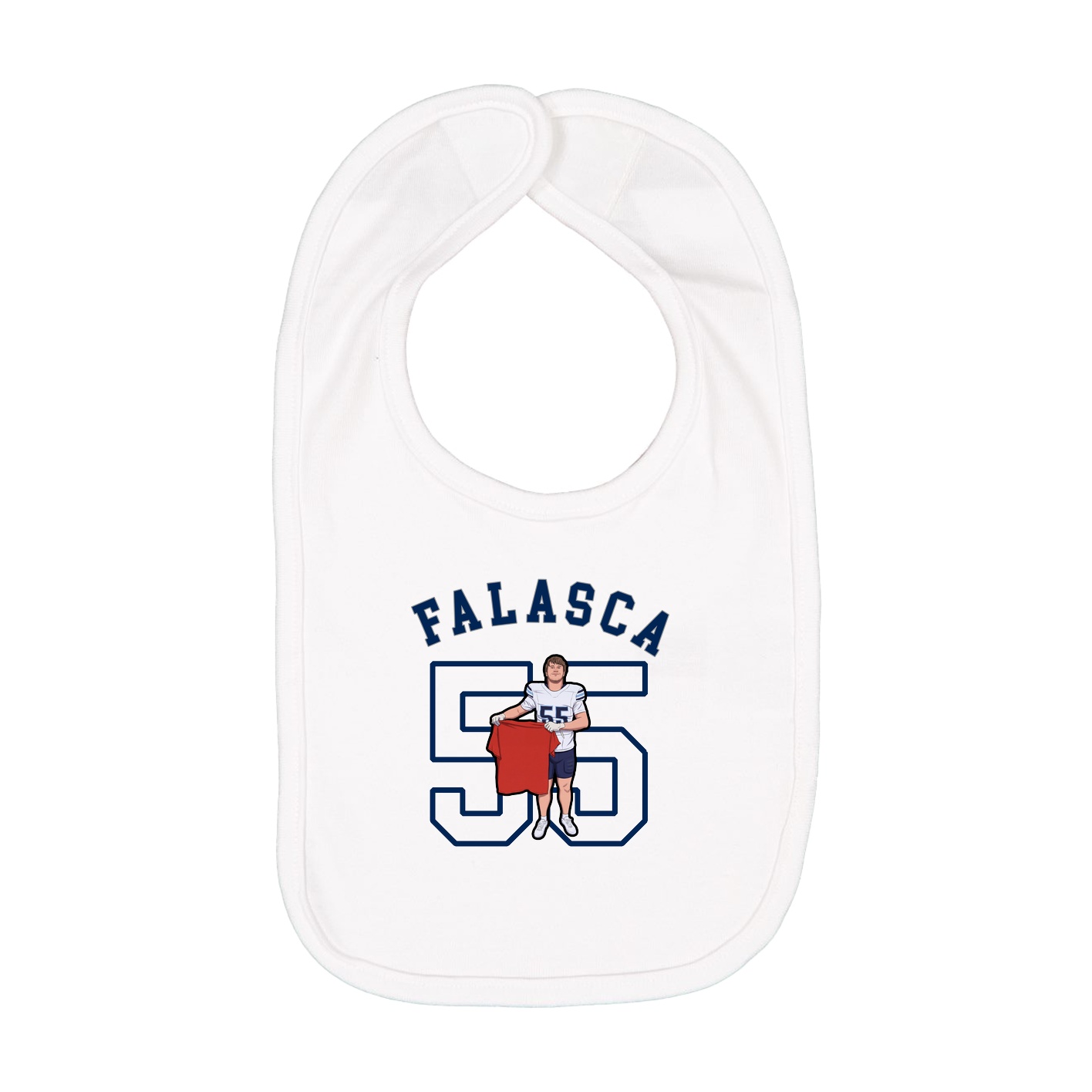Infant Bib — Shirsey Arch in White