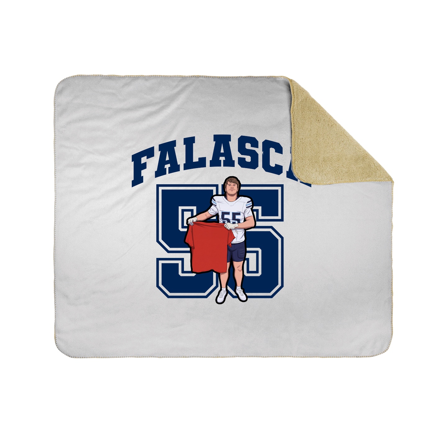 Throw Blanket — Number in White
