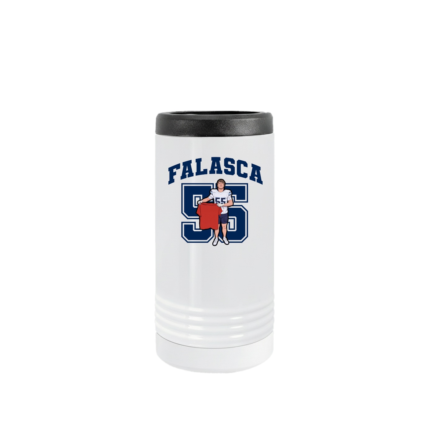 Slim Beverage Holder — Number in White
