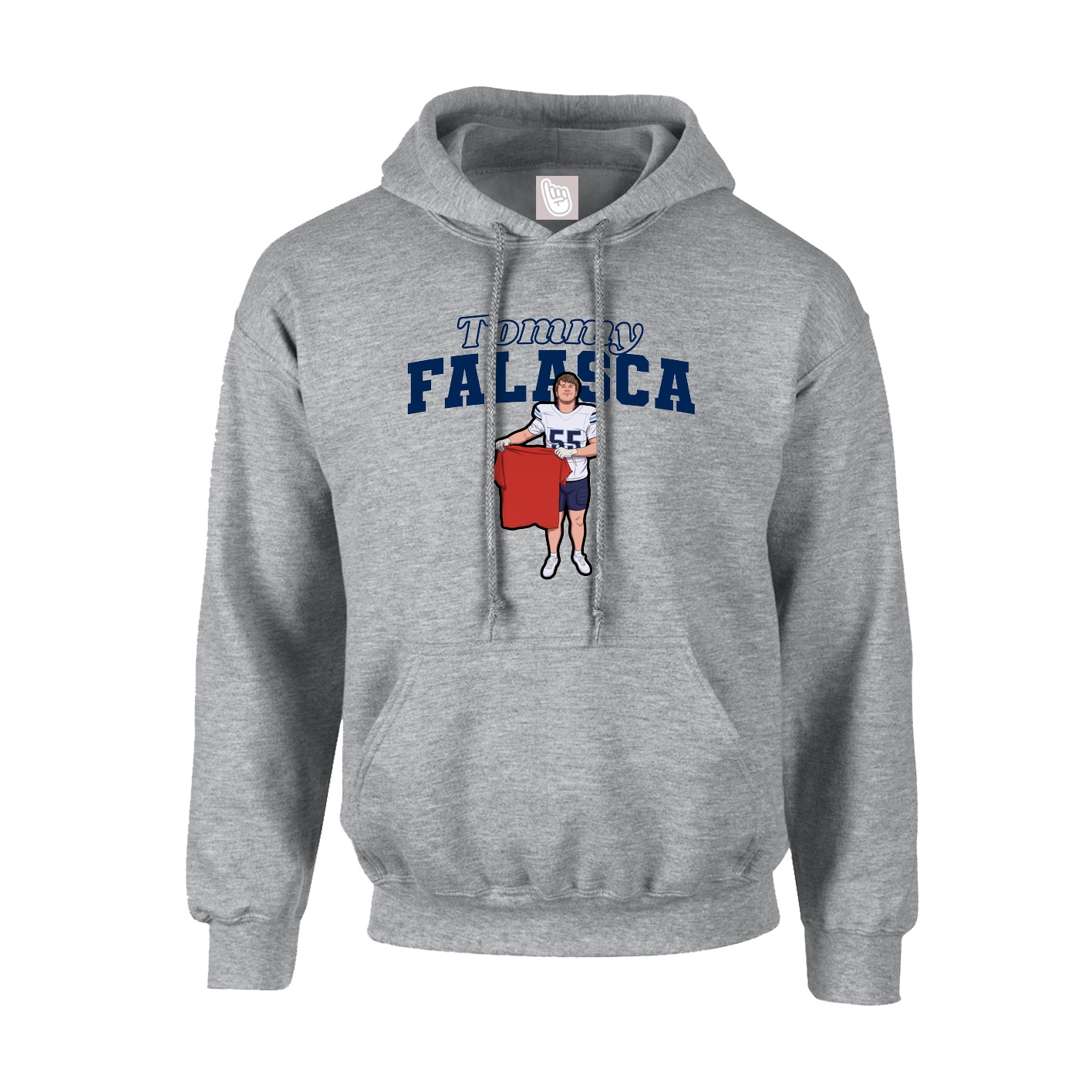 Hoodie — Name Arch in Grey