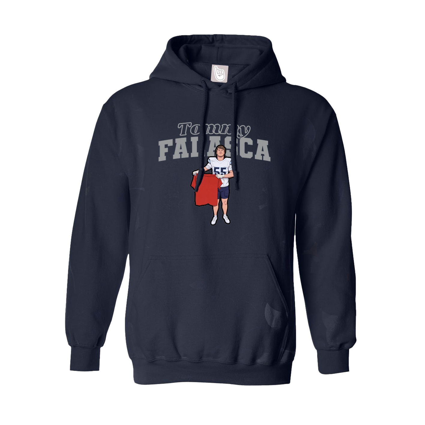 Youth Hoodie — Name Arch in Navy