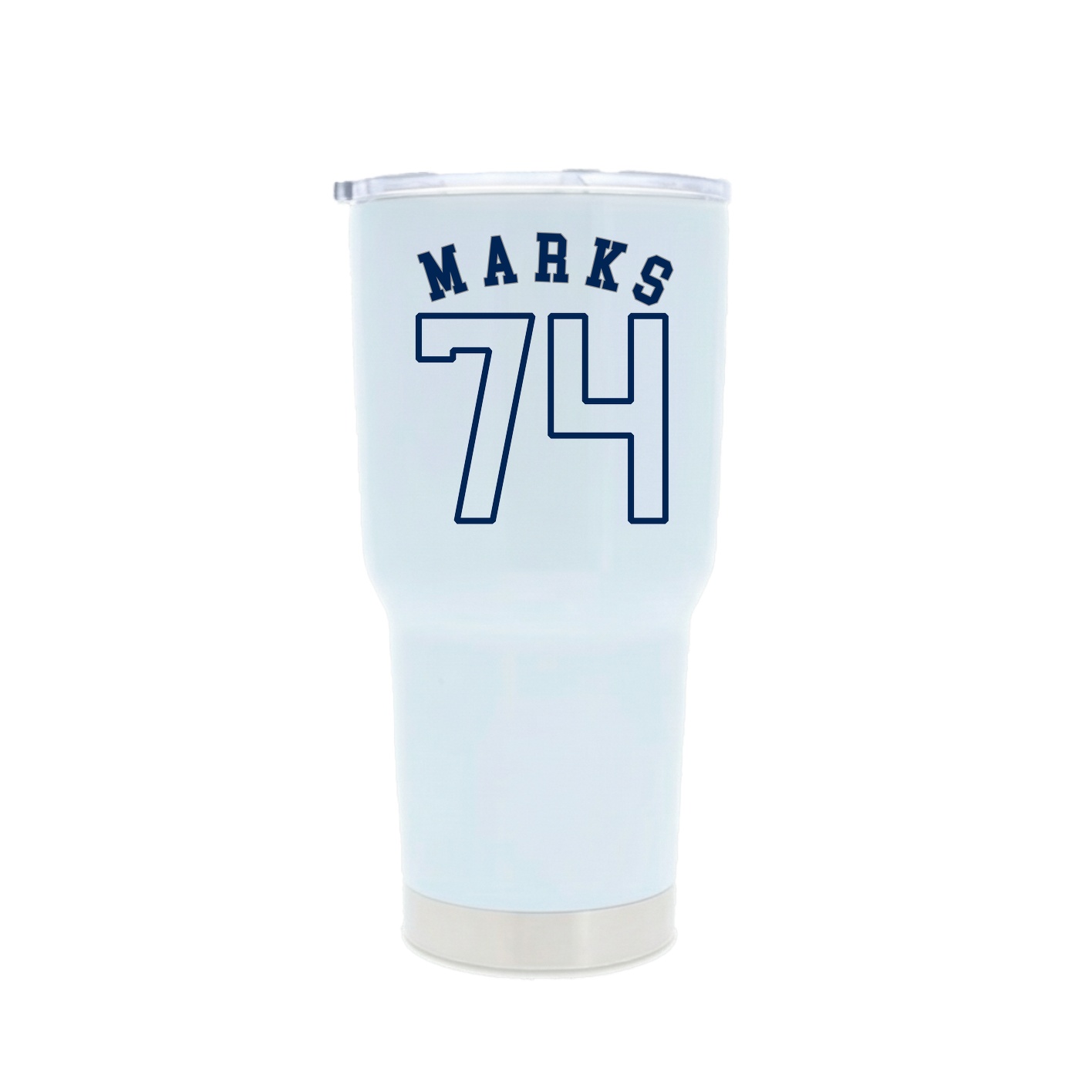 30oz Stainless Steel Tumbler — Shirsey Arch in White