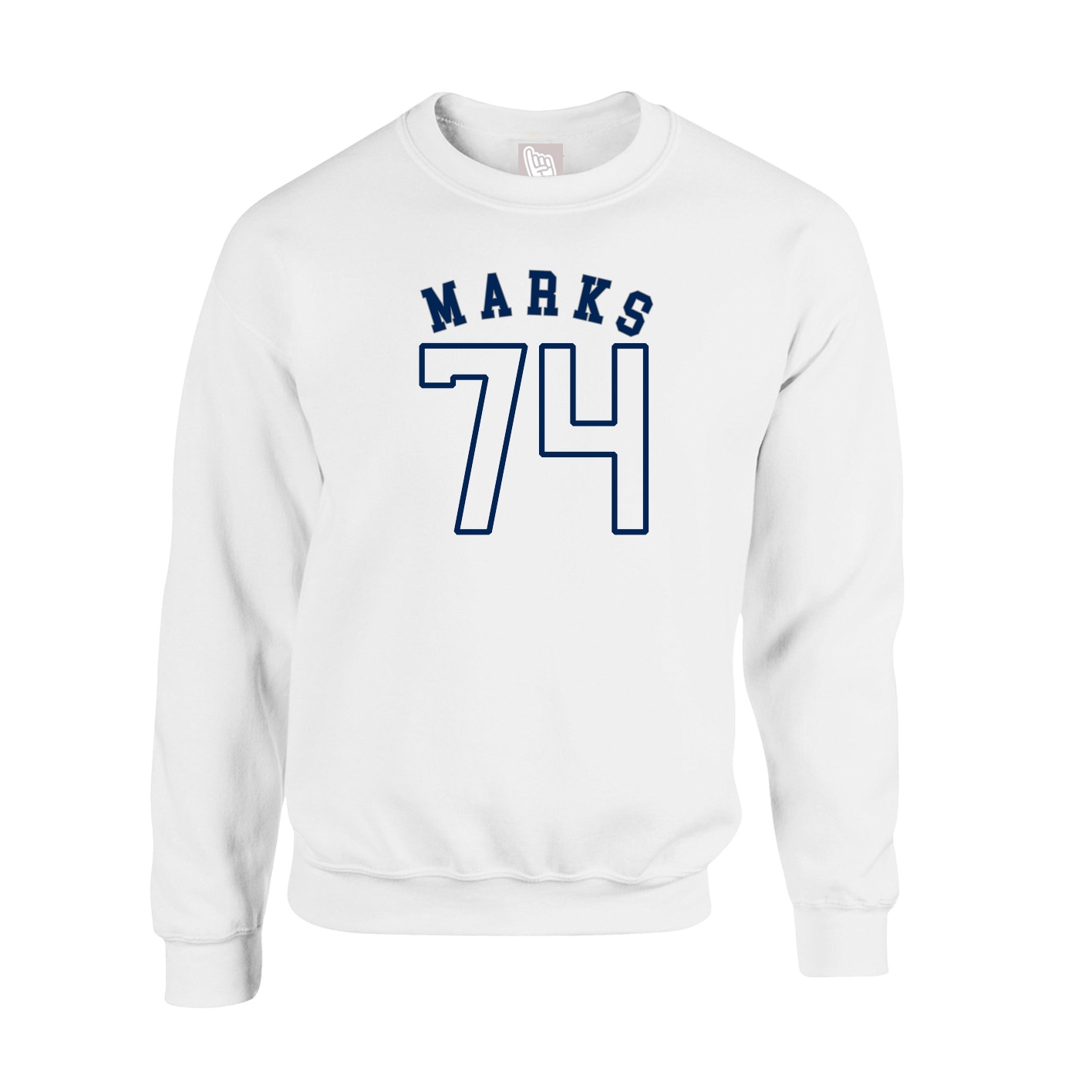 Fleece Crew — Shirsey Arch in White