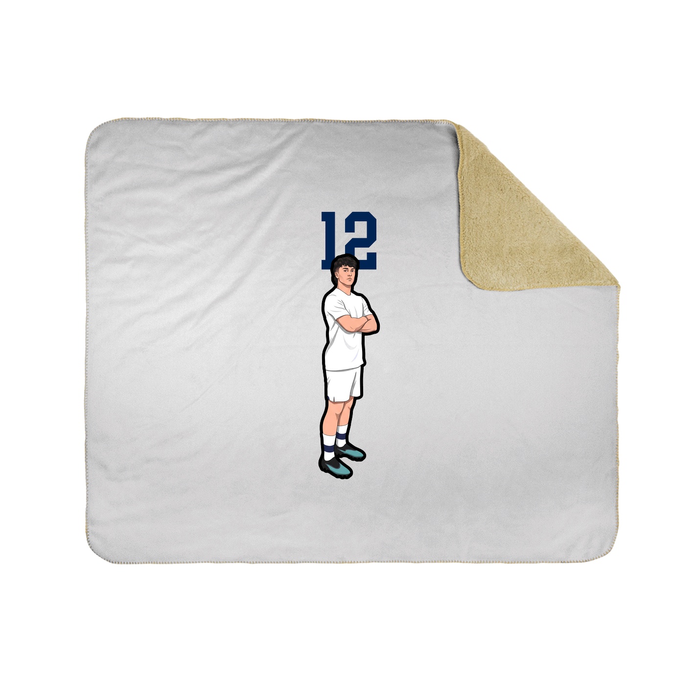 Throw Blanket — Number Top in White
