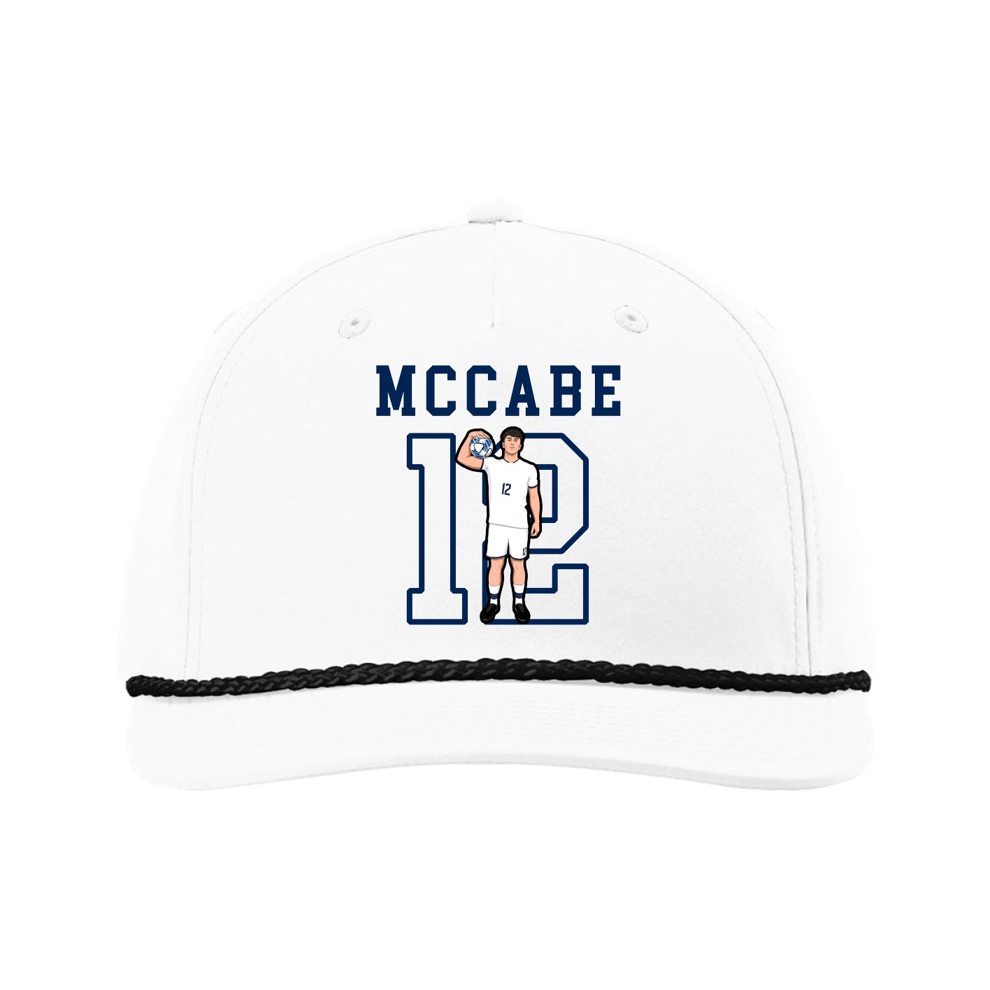 Five-Panel Classic Rope Cap — Shirsey in White