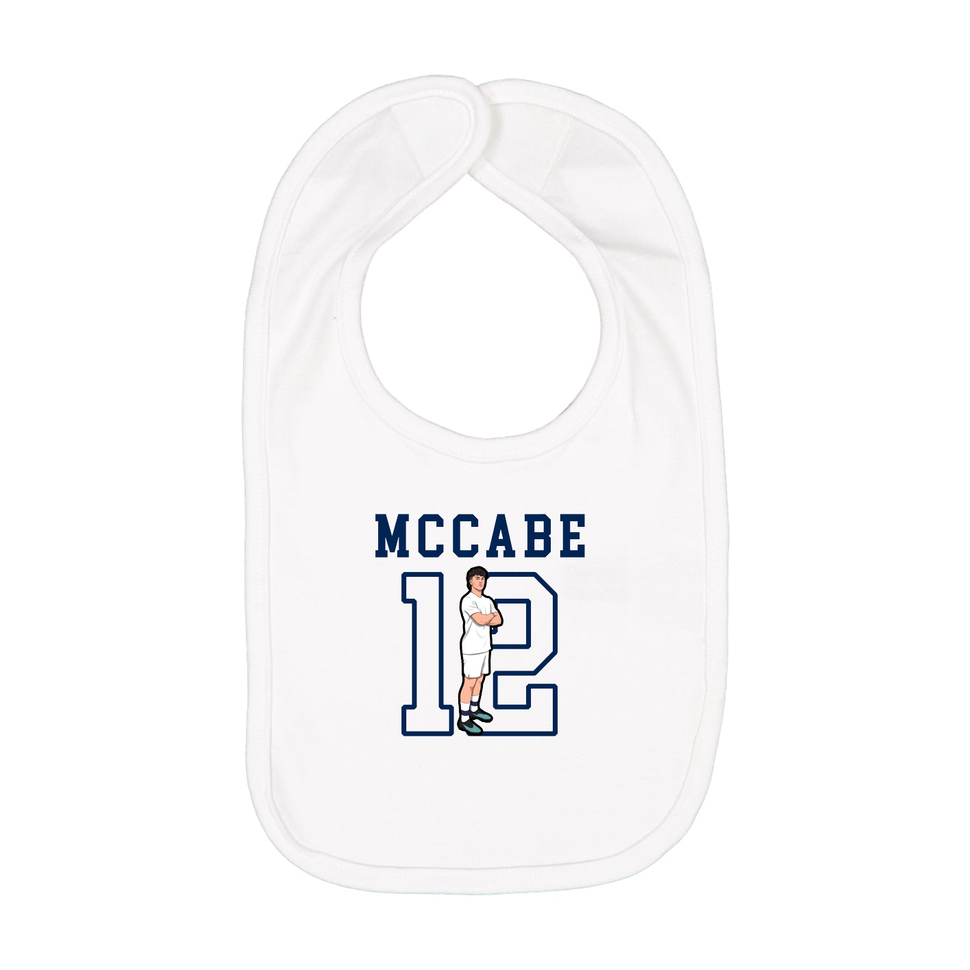 Infant Bib — Shirsey in White