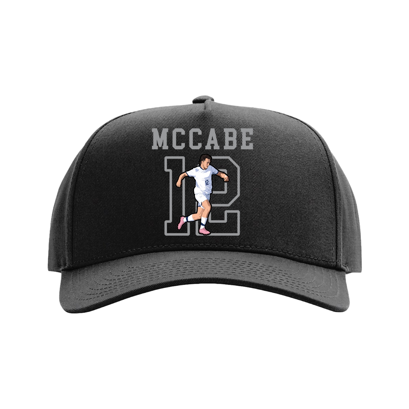 Full Fabric Five-Panel Champ Cap — Shirsey in Black