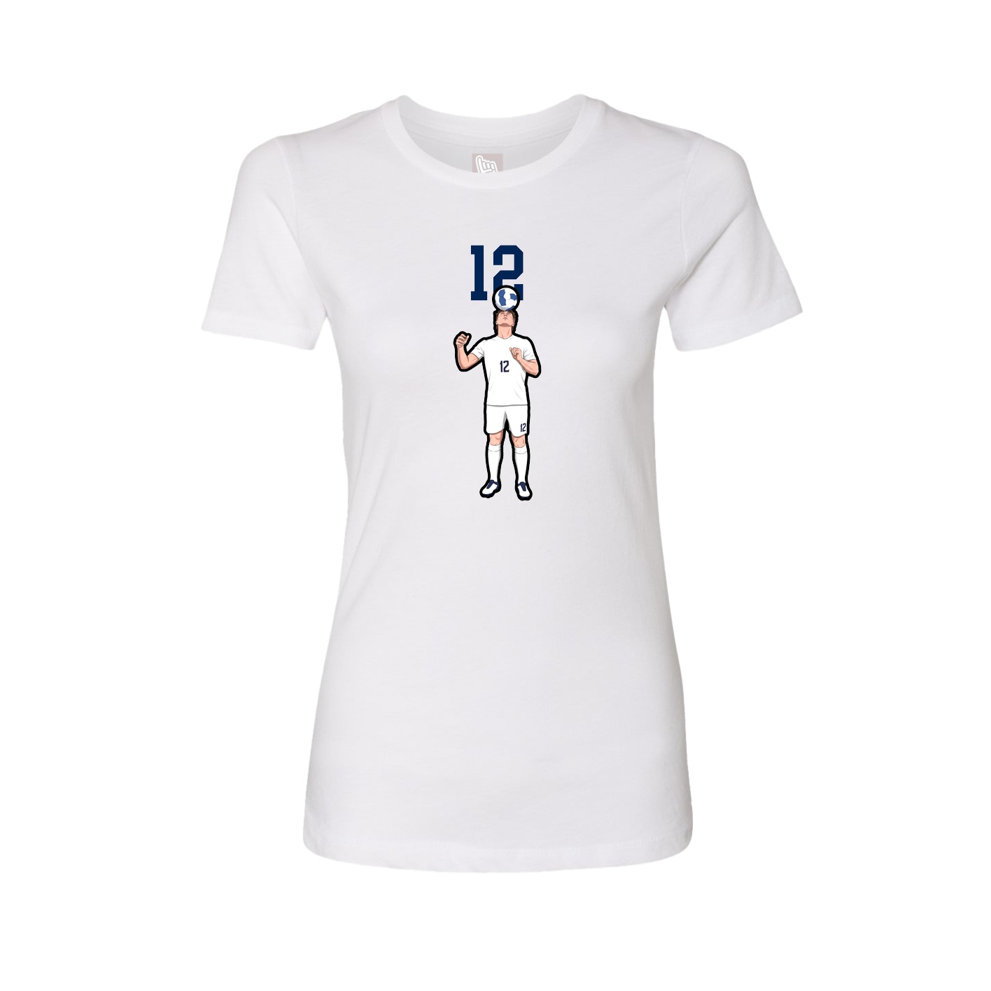 Fitted Women's Tee — Number Top in White