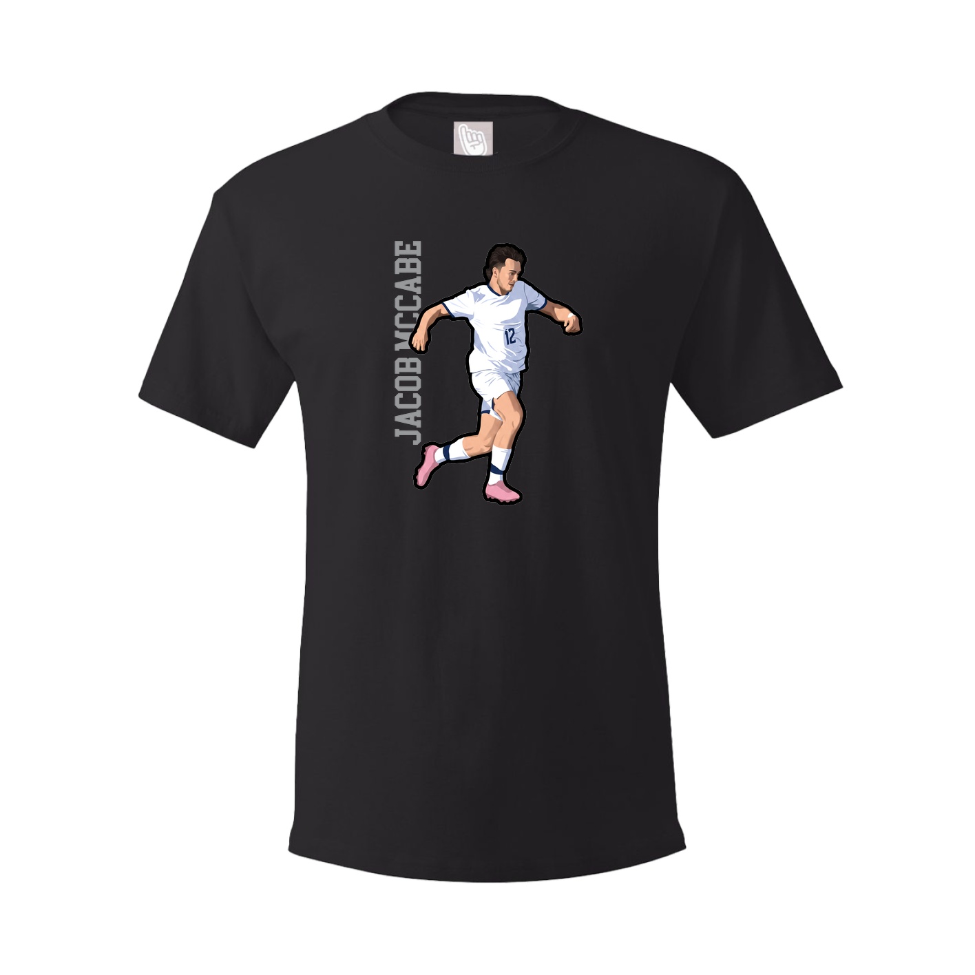 Youth Tee — Name Vertical in Black