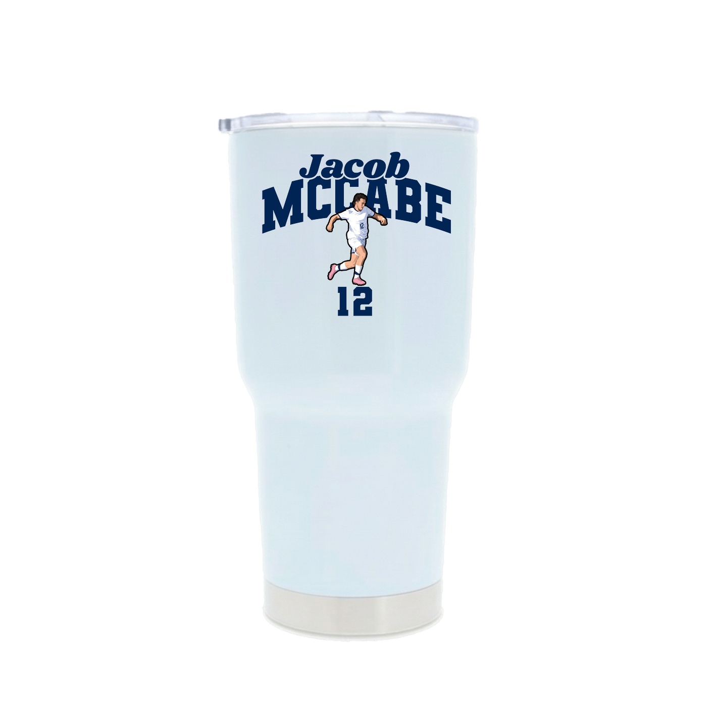 30oz Stainless Steel Tumbler — Signature Arch in White