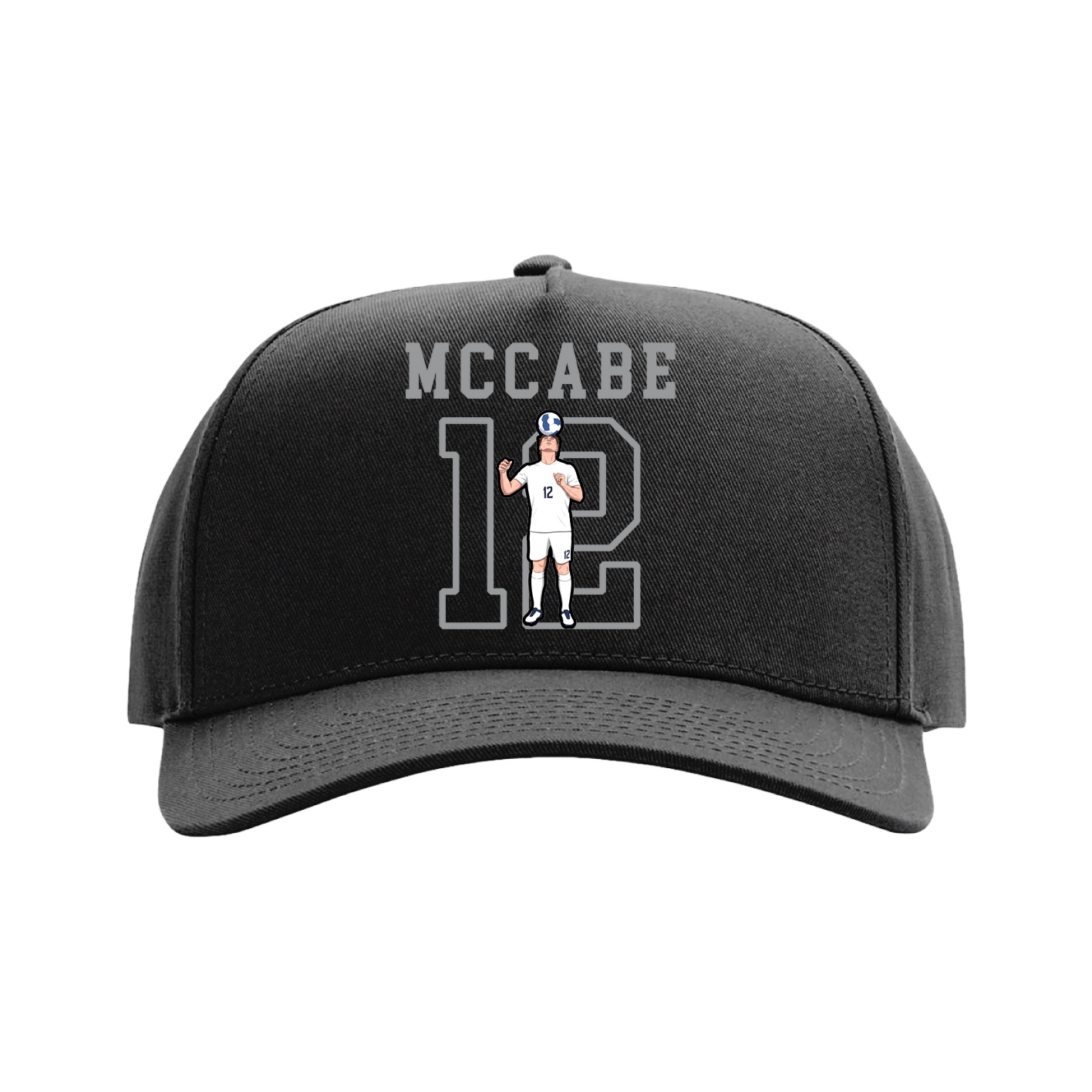Full Fabric Five-Panel Champ Cap — Shirsey in Black