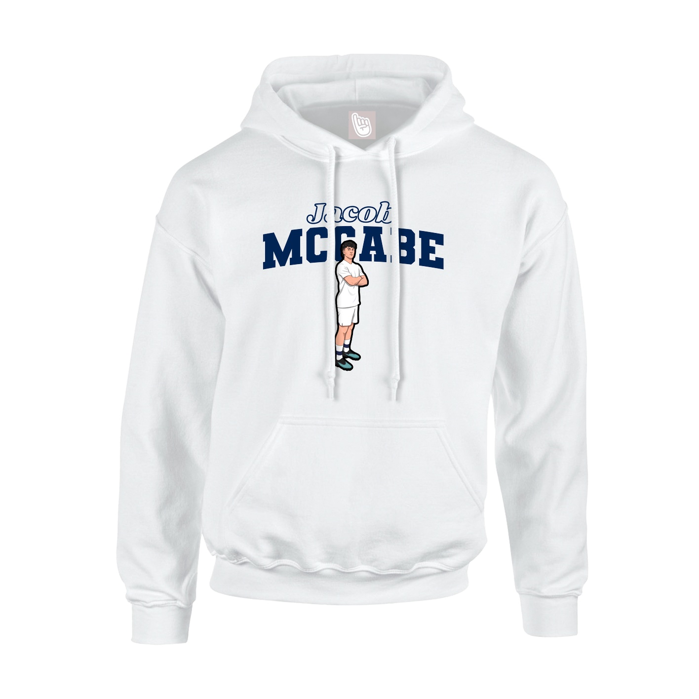 Hoodie — Name Arch in White
