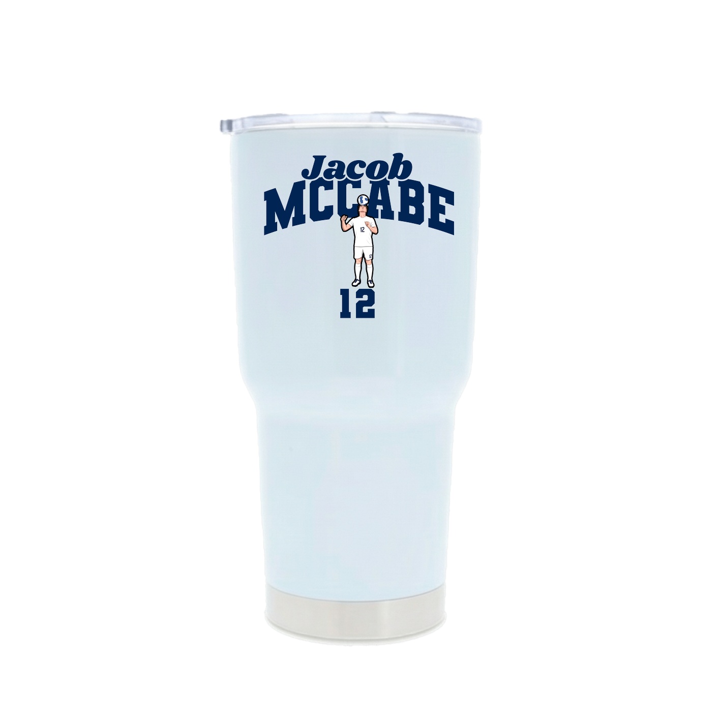 30oz Stainless Steel Tumbler — Signature Arch in White