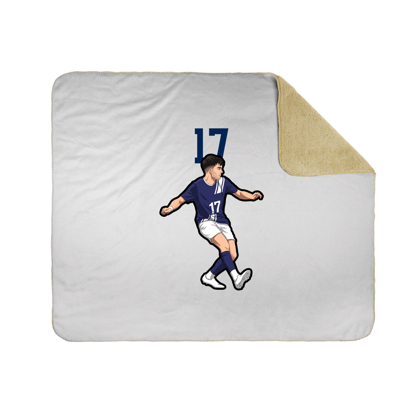Throw Blanket — Number Top in White