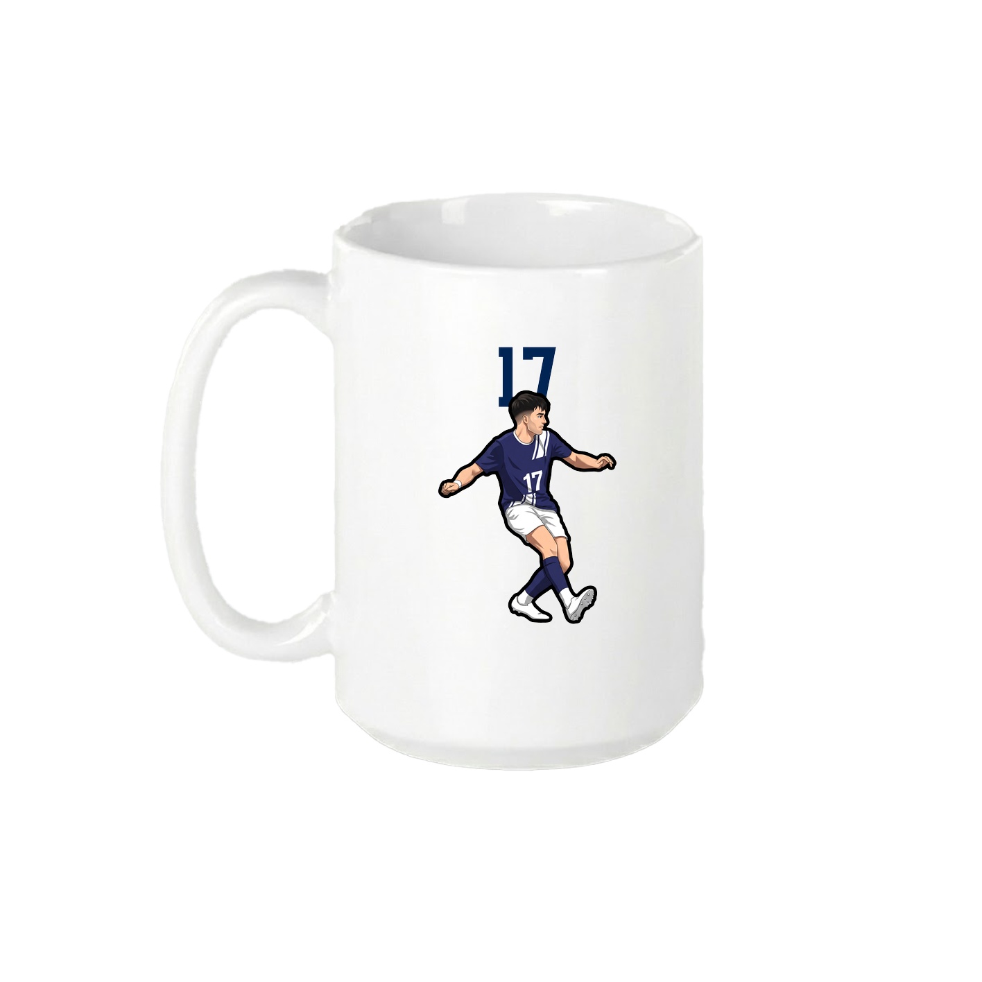 15oz Coffee Mug — Number Top in White