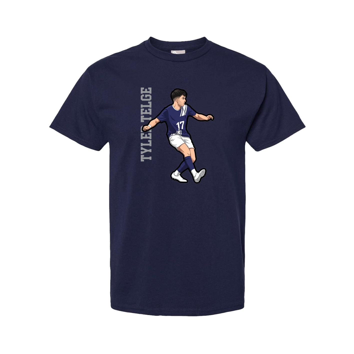 Tee — Name Vertical in Navy