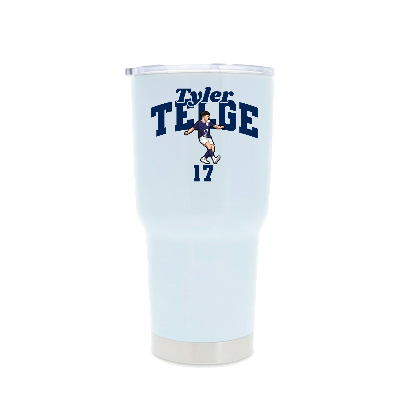 30oz Stainless Steel Tumbler — Signature Arch in White