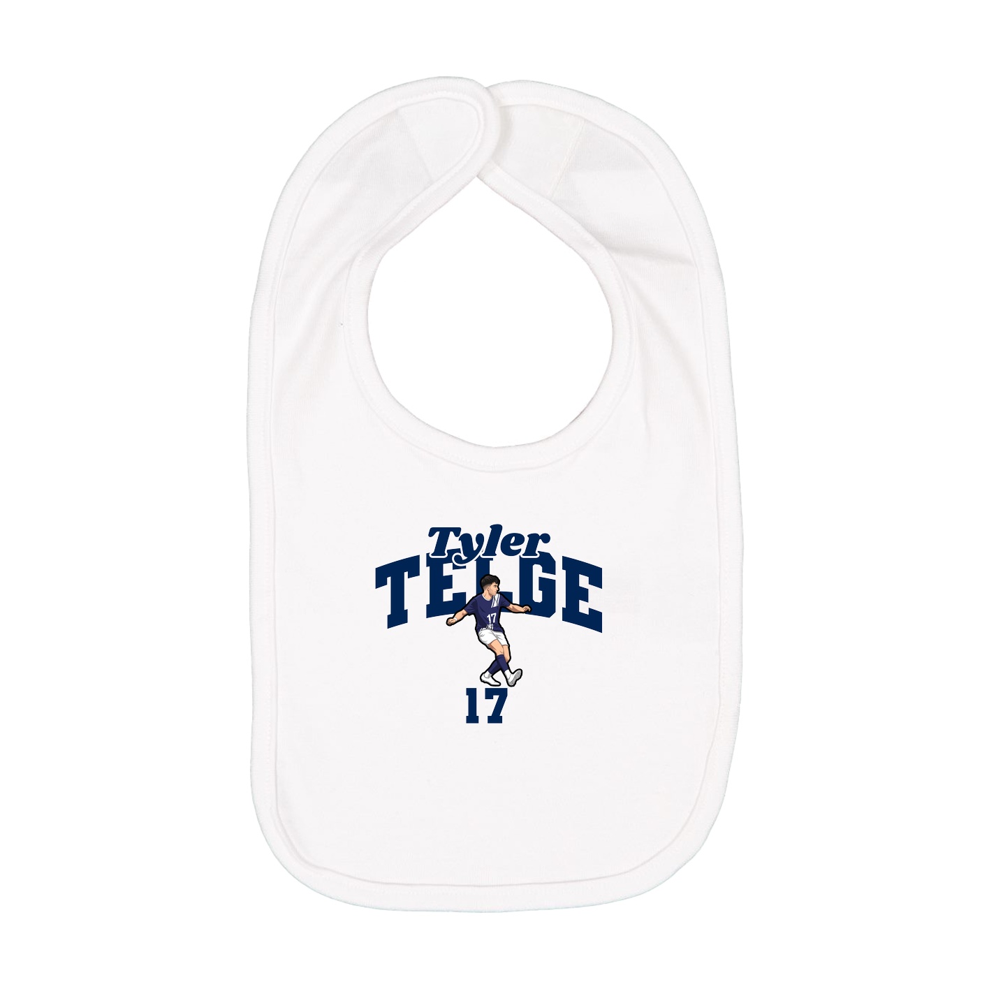 Infant Bib — Signature Arch in White