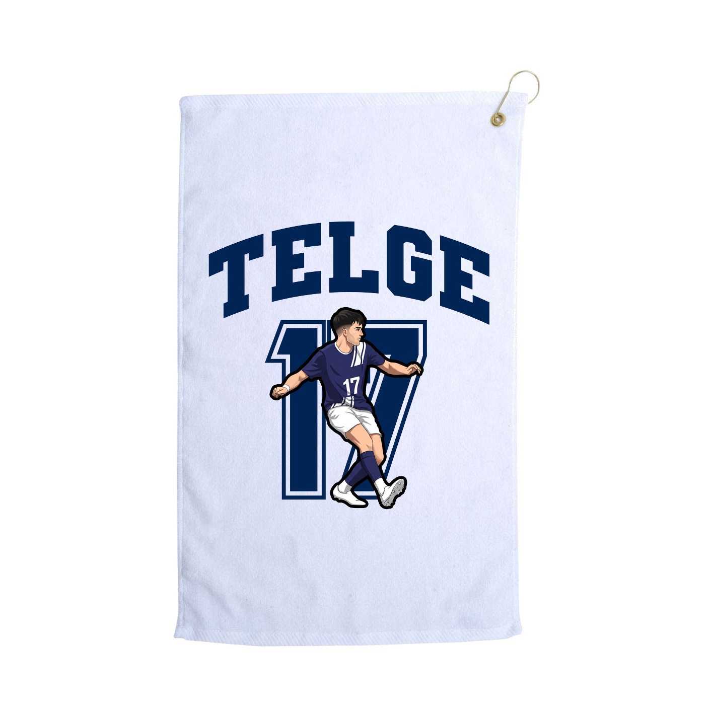 Golf Towel — Number in White
