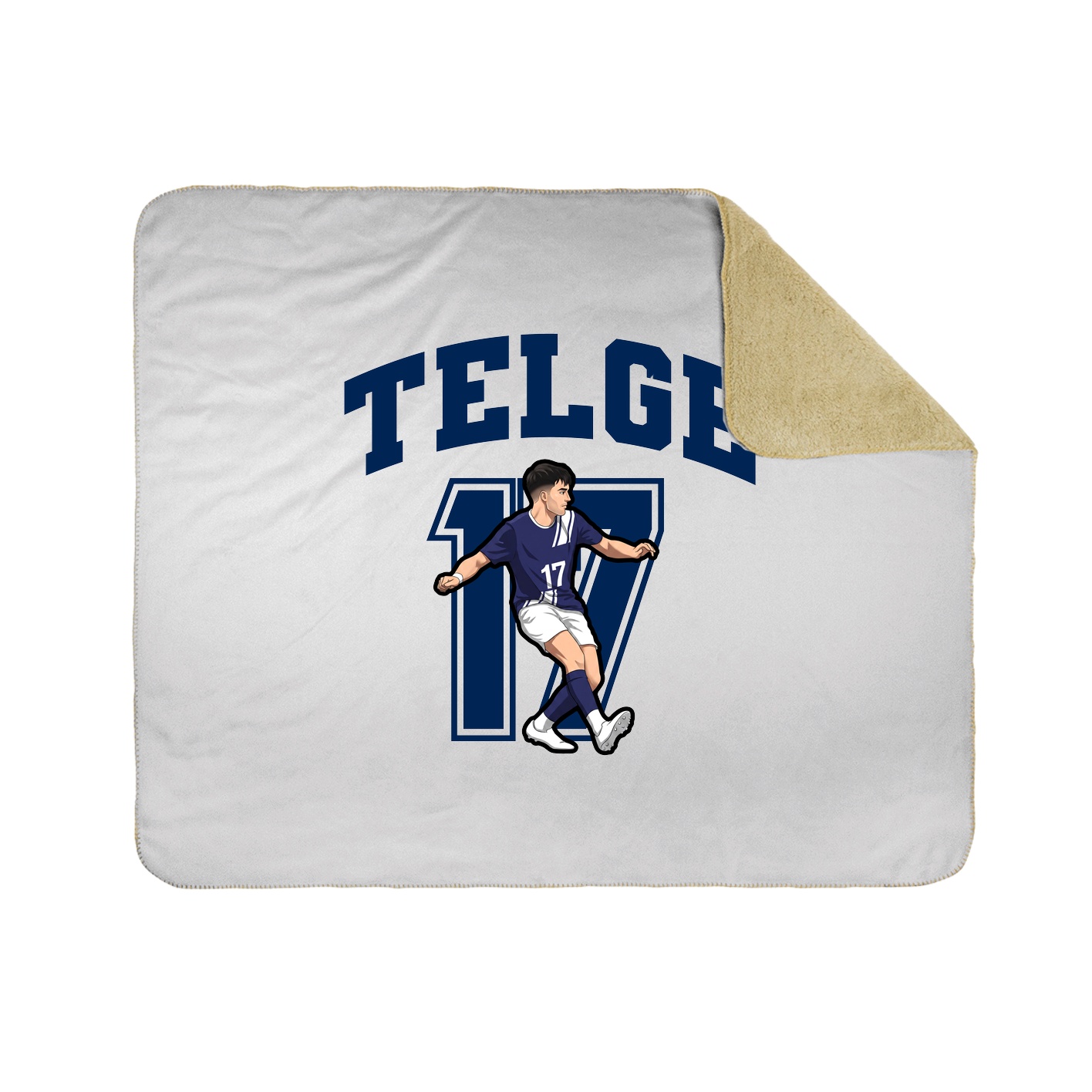Throw Blanket — Number in White