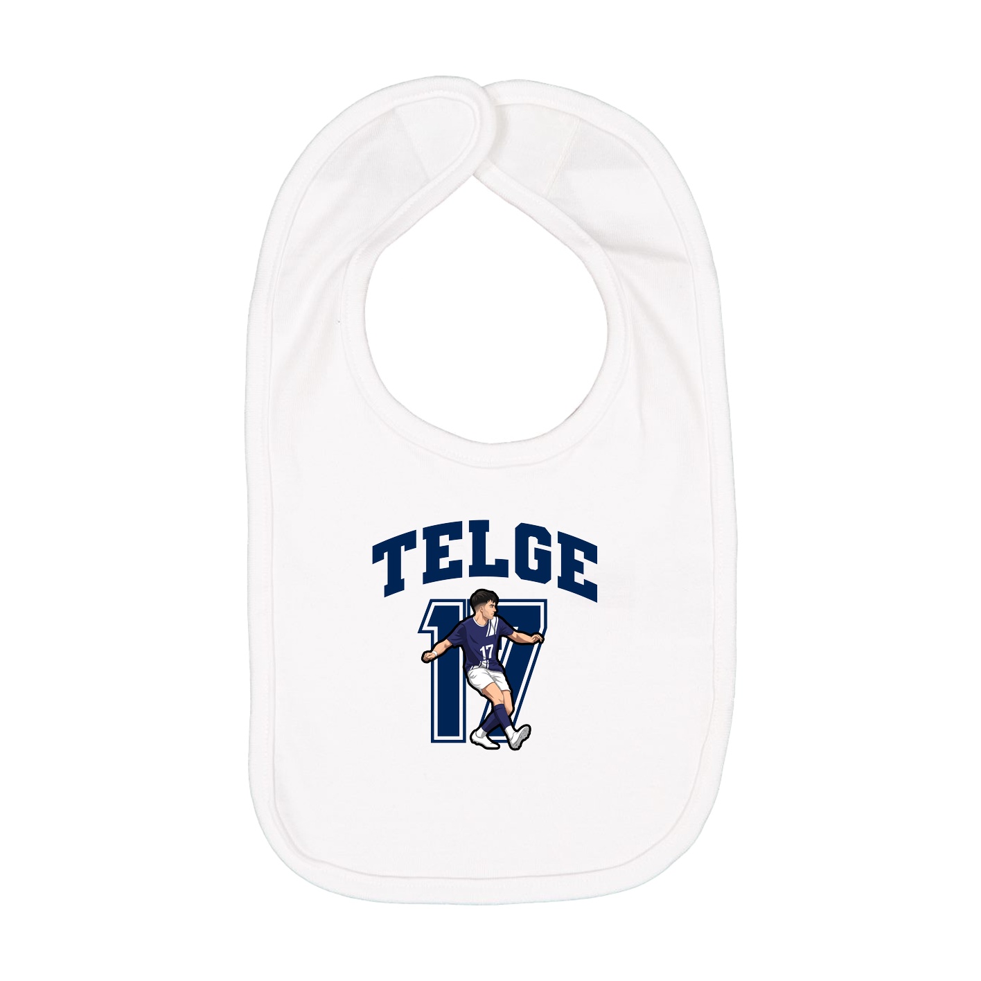Infant Bib — Number in White