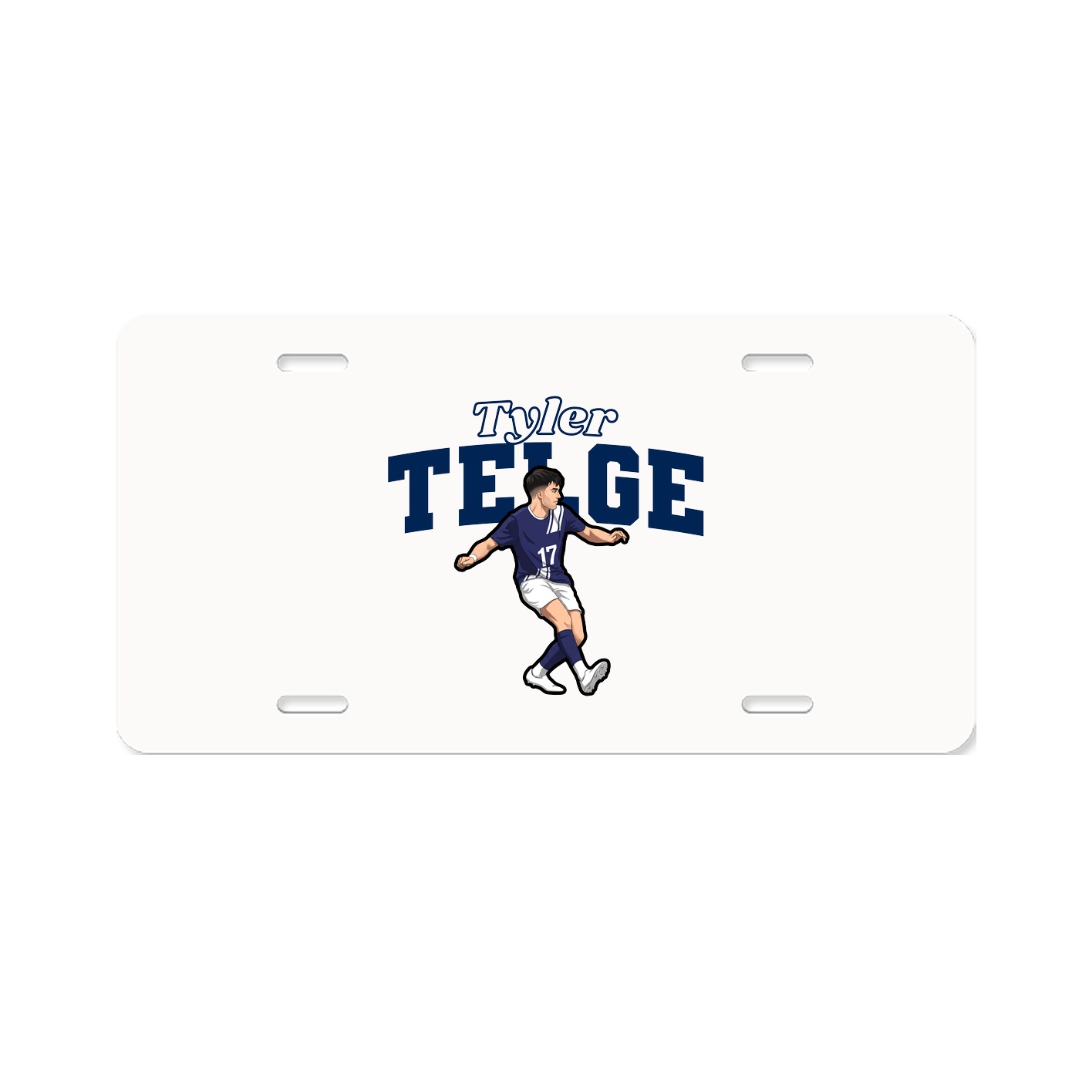 License Plate — Name Arch in Classic