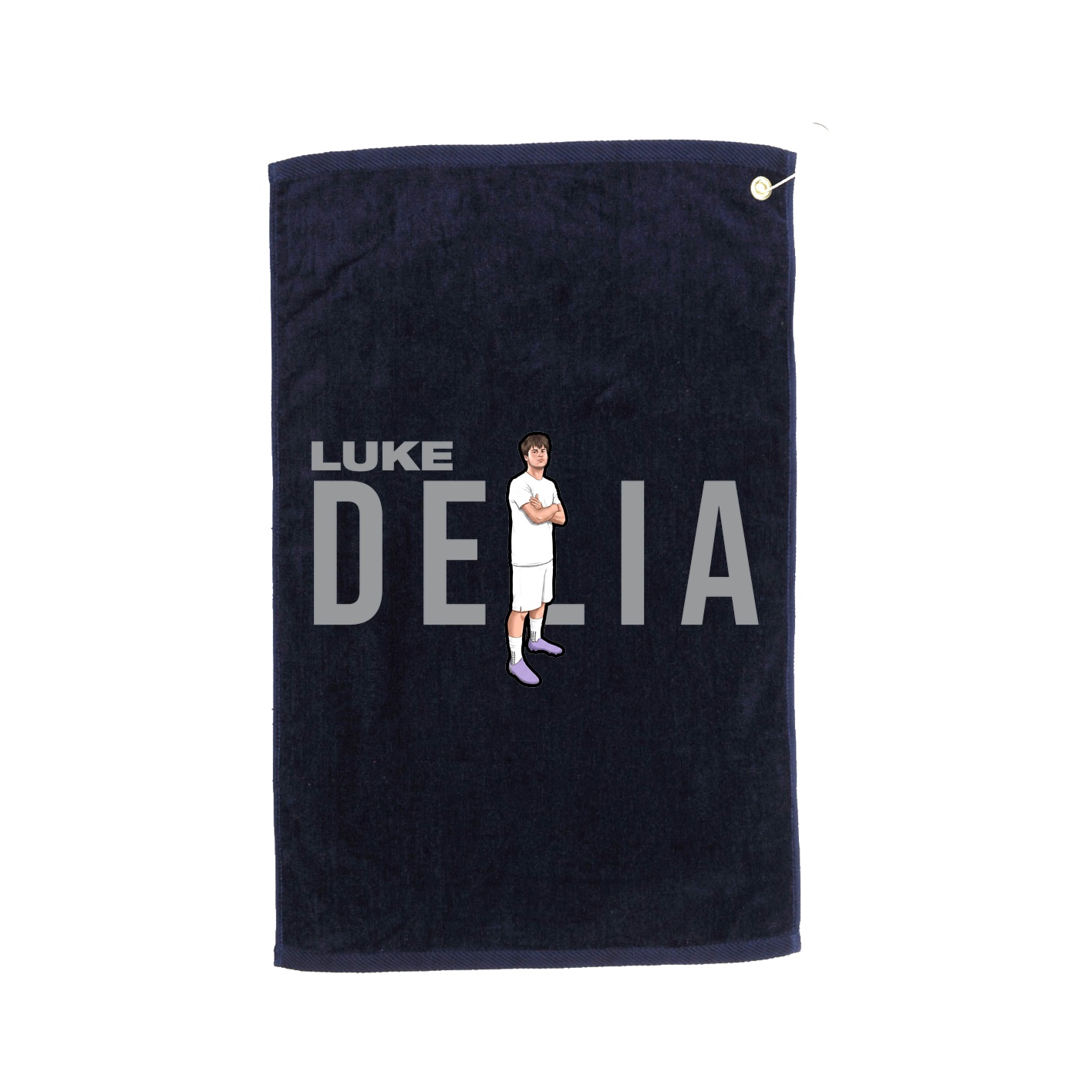 Golf Towel — Player Name in Navy