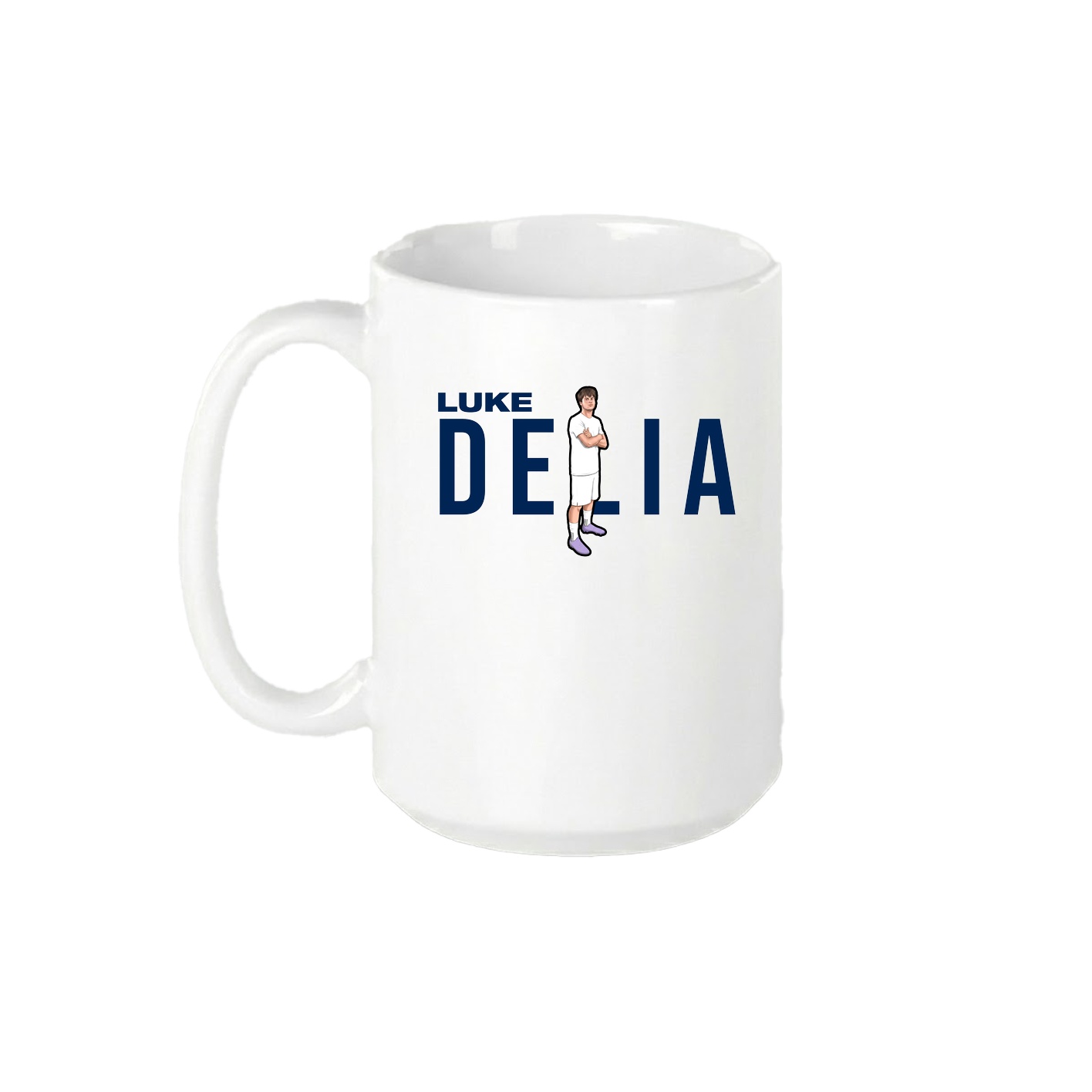 15oz Coffee Mug — Player Name in White