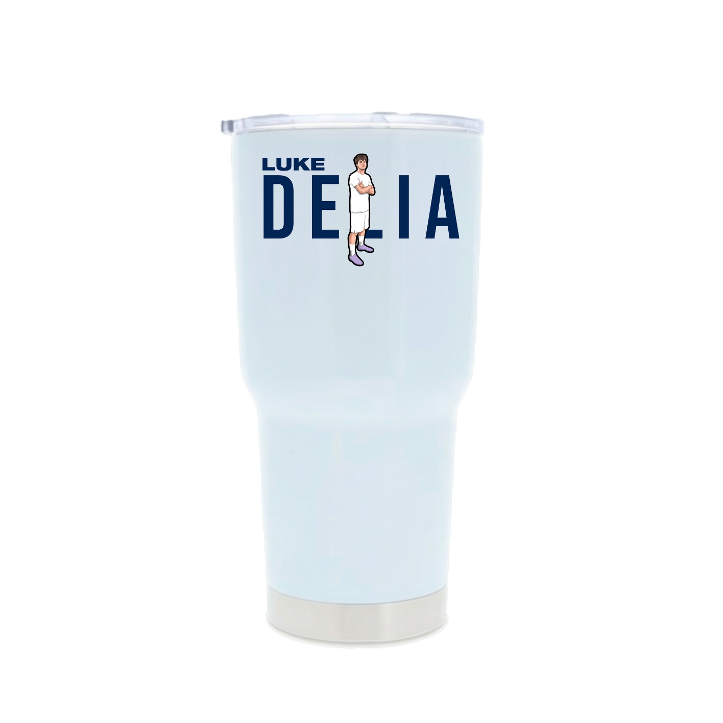 30oz Stainless Steel Tumbler — Player Name in White