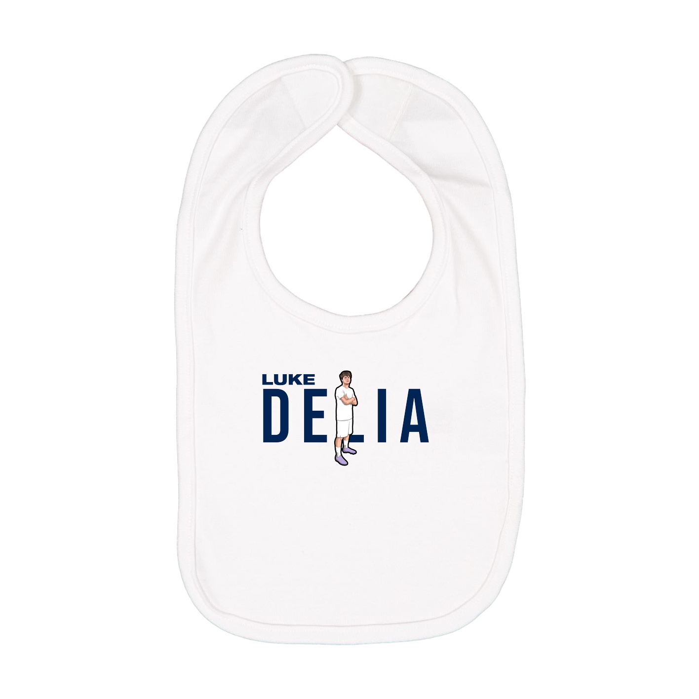 Infant Bib — Player Name in White