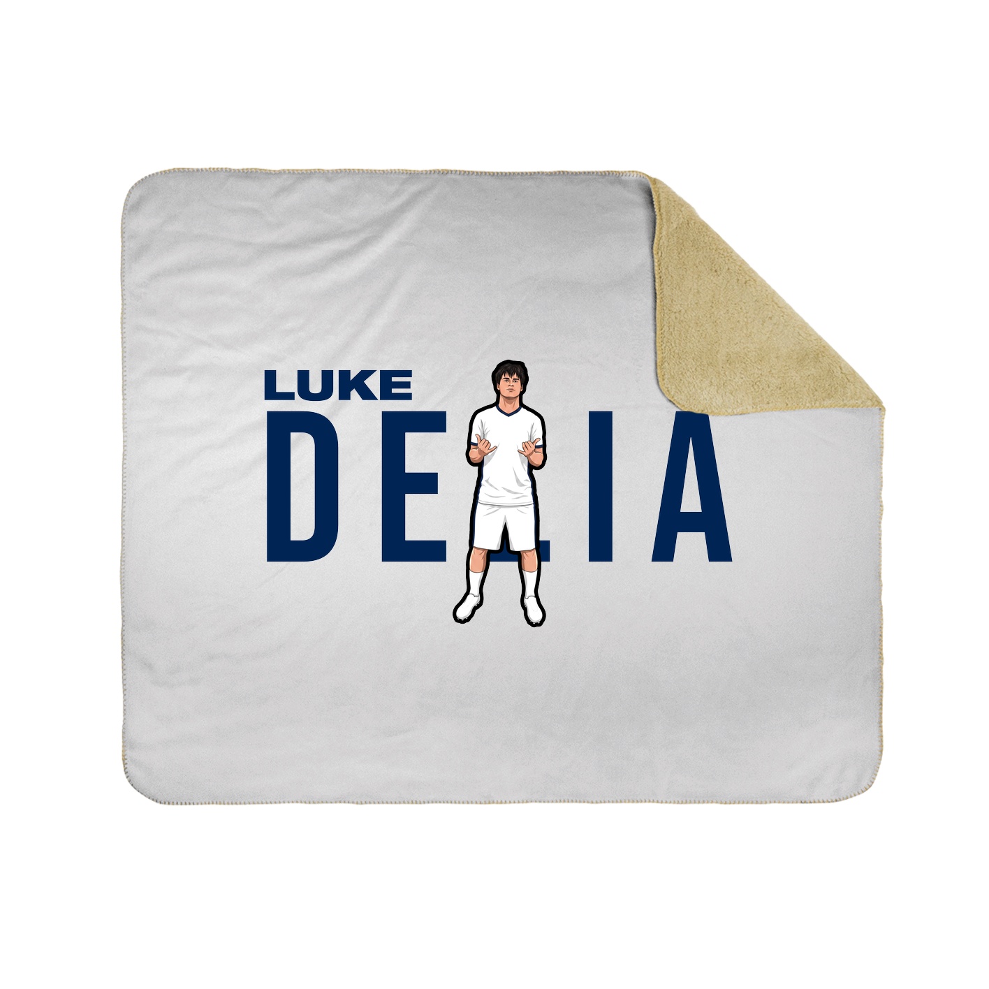 Throw Blanket — Player Name in White