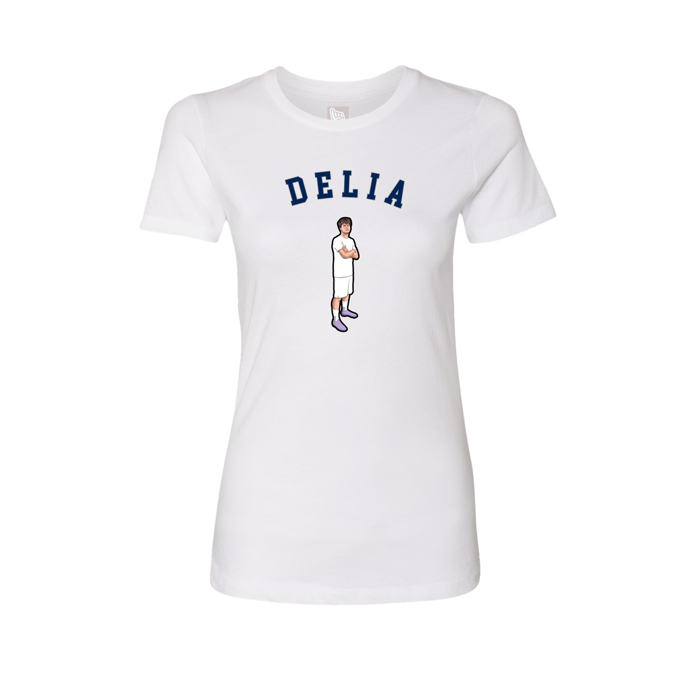 Fitted Women's Tee — Shirsey Arch in White