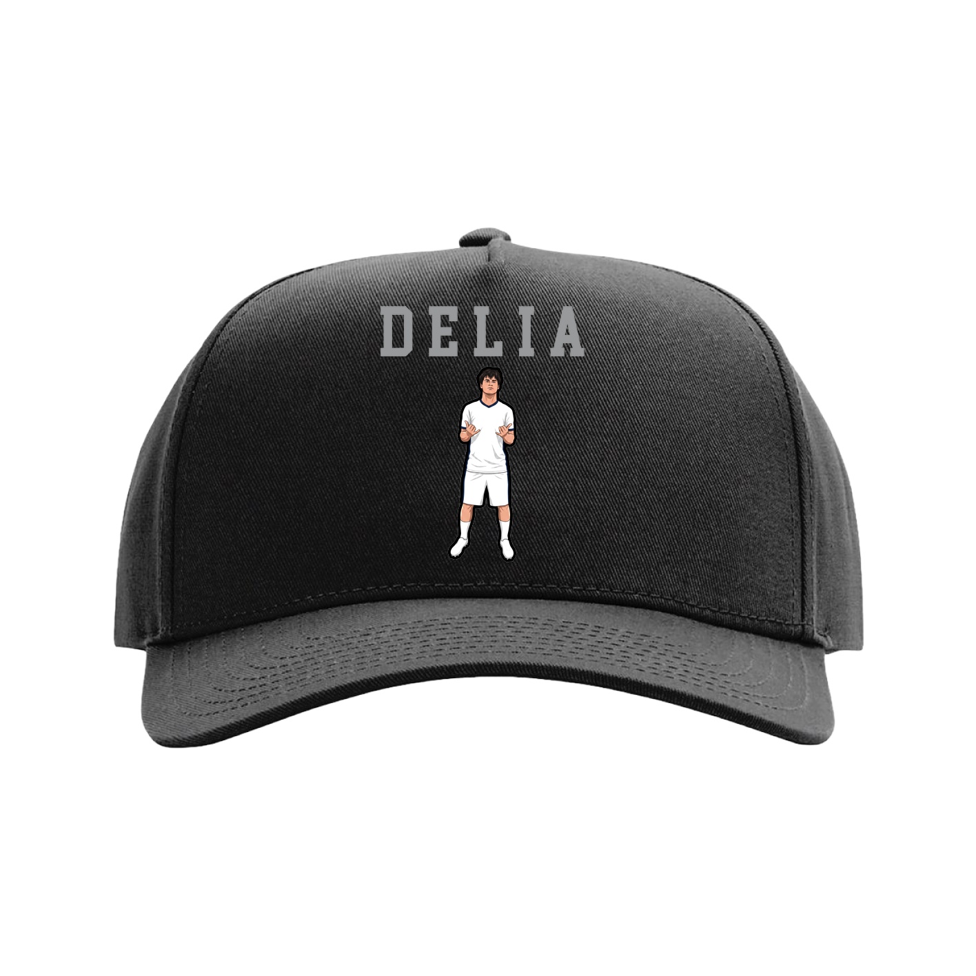 Full Fabric Five-Panel Champ Cap — Shirsey in Black