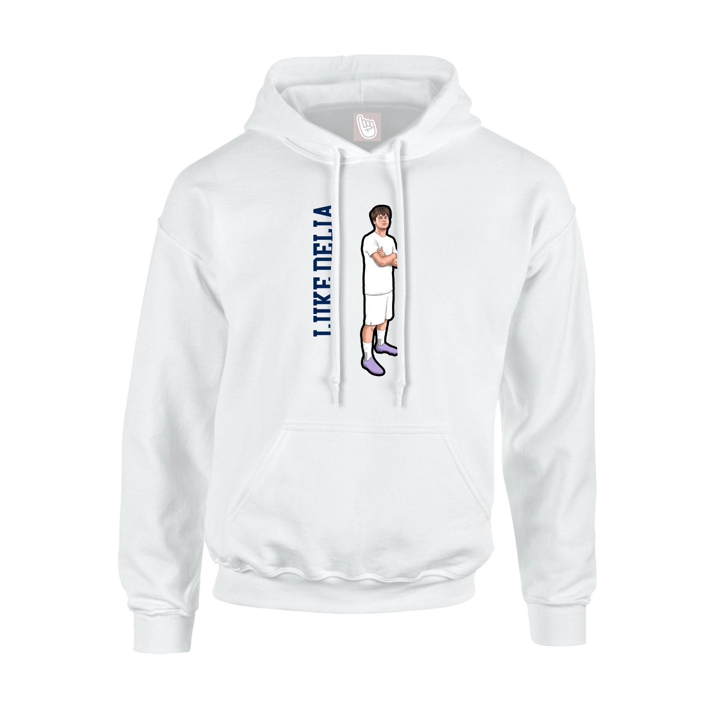 Hoodie — Name Vertical in White