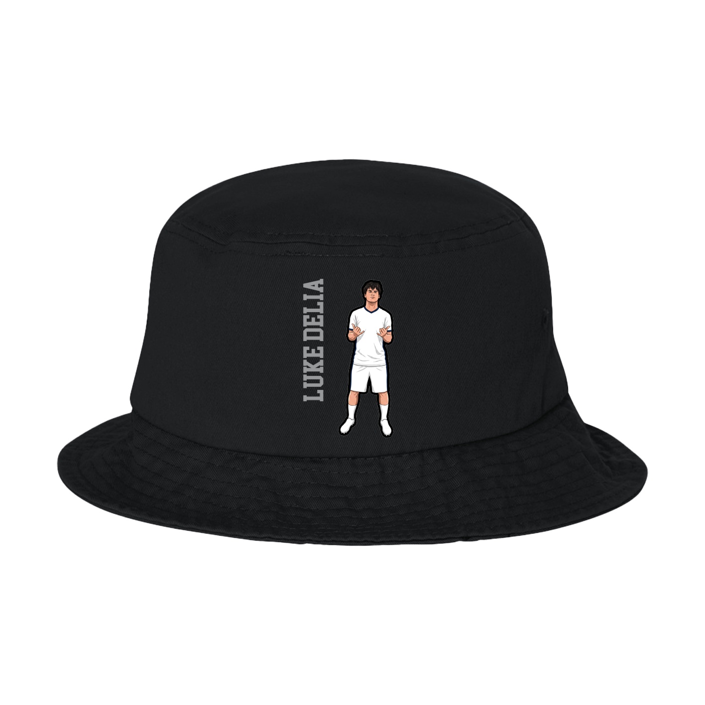 Bucket Cap — Name Vertical in Black