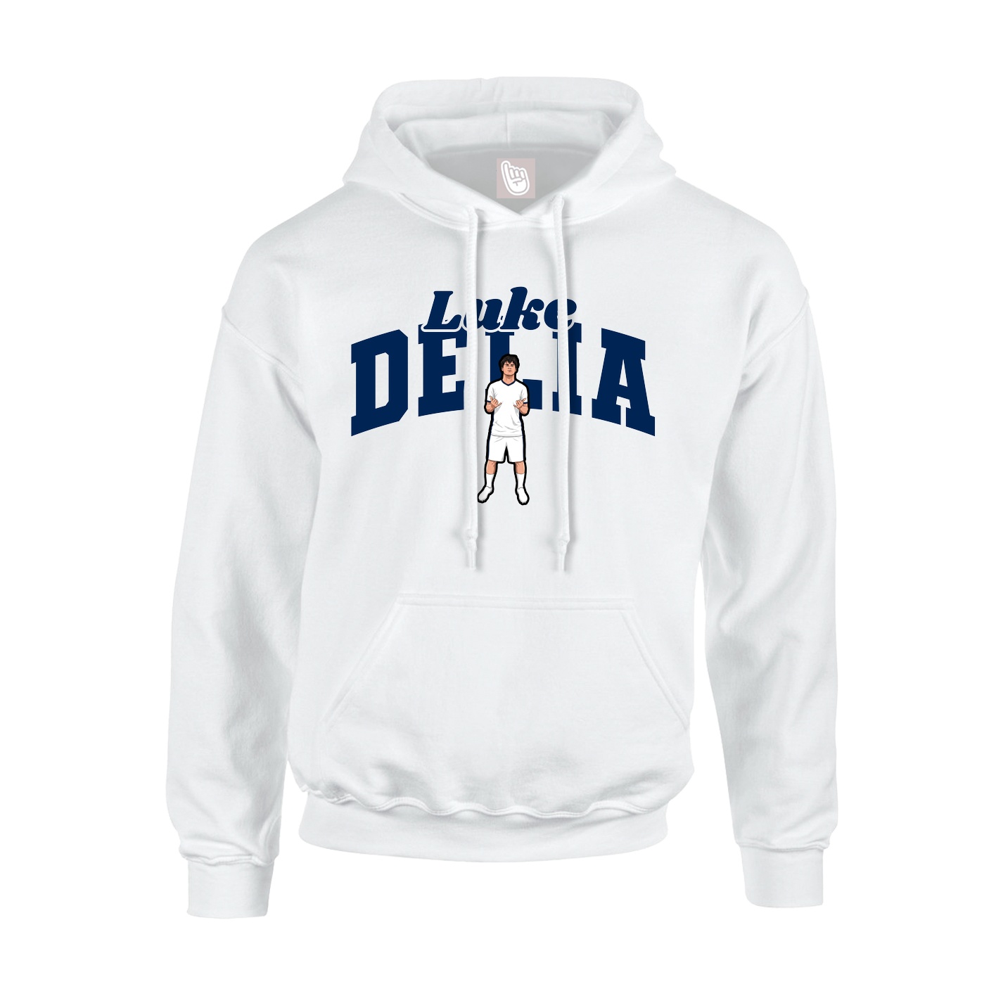 Youth Hoodie — Signature Arch in White